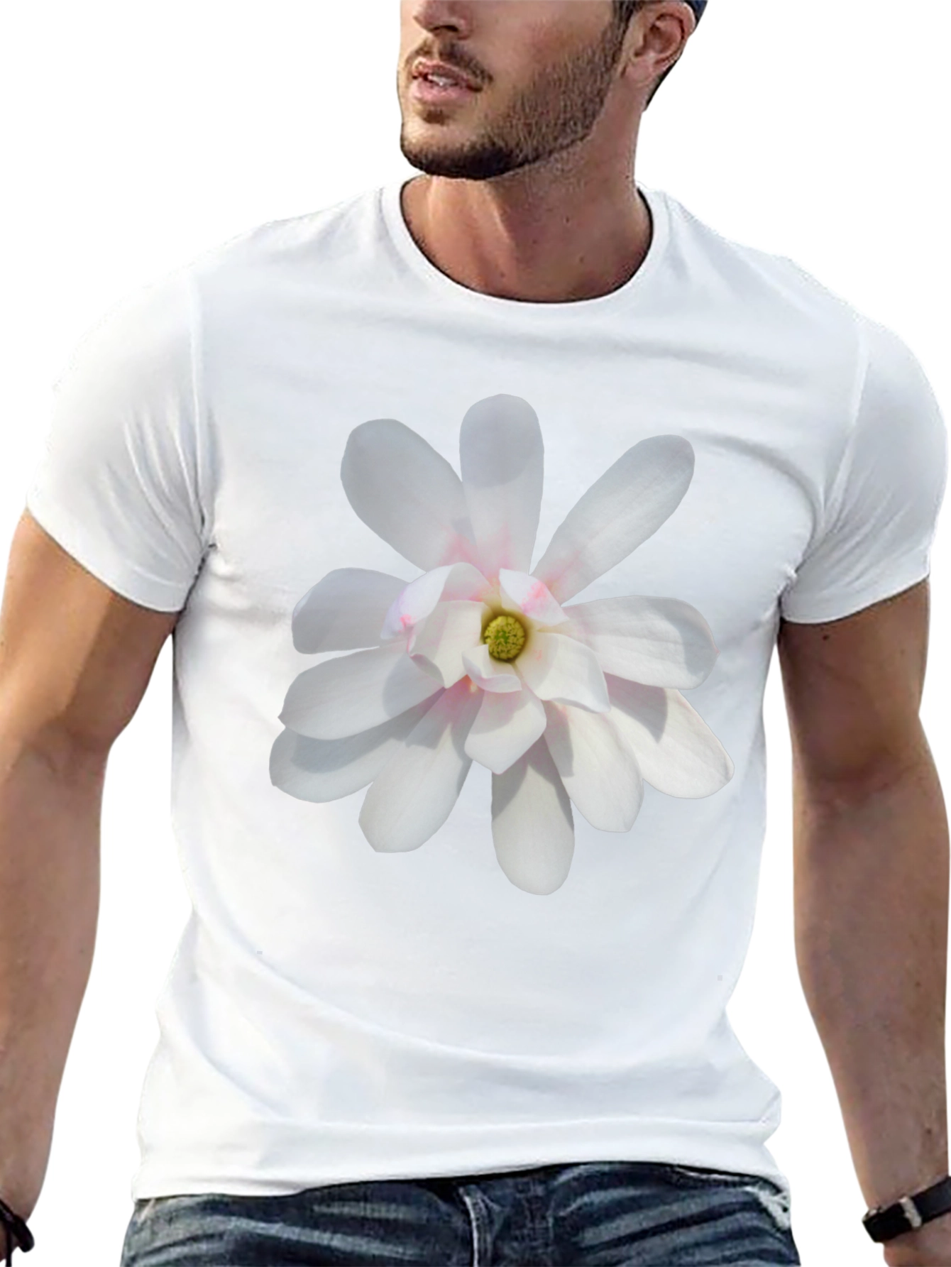 Magnolia Flower Graphic T-Shirt