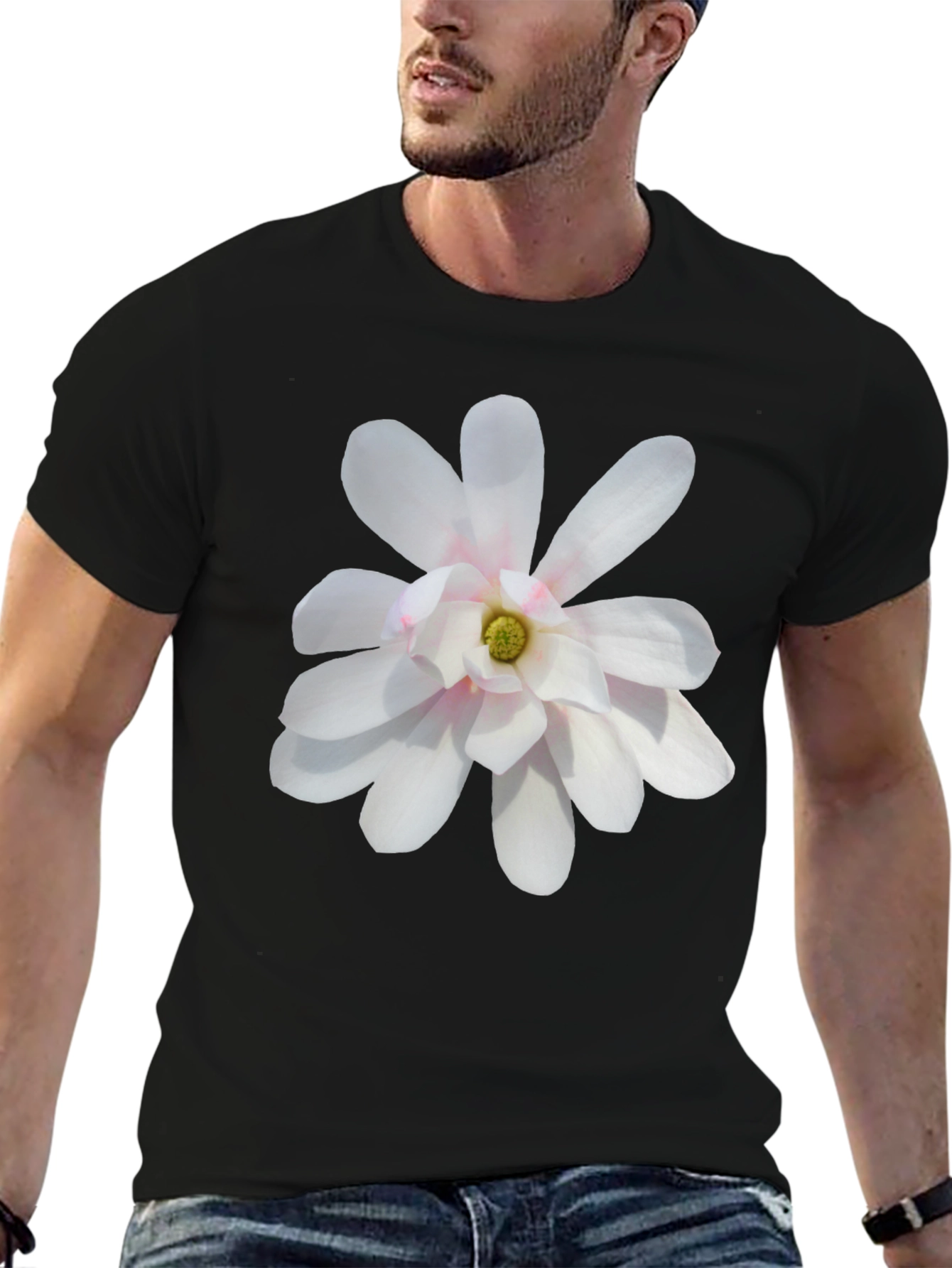 Magnolia Flower Graphic T-Shirt