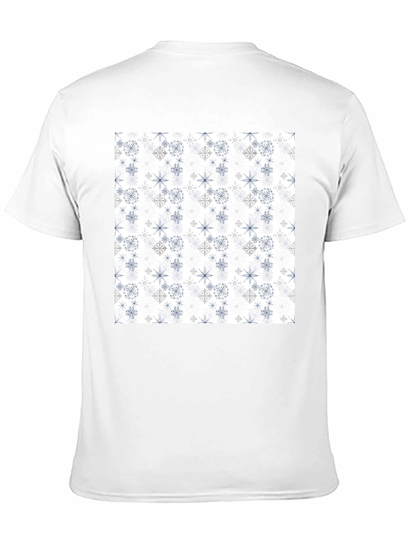 Snowflake Pattern Black T-Shirt