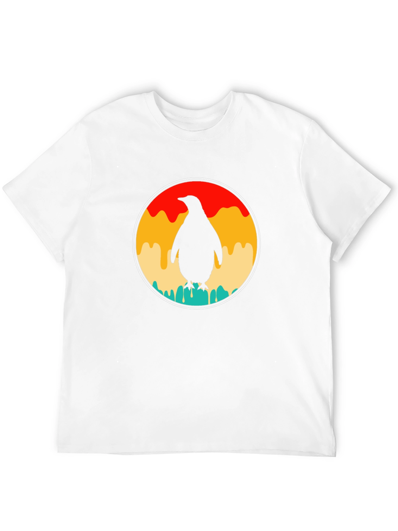 Retro Penguin T-Shirt - Black Graphic Tee