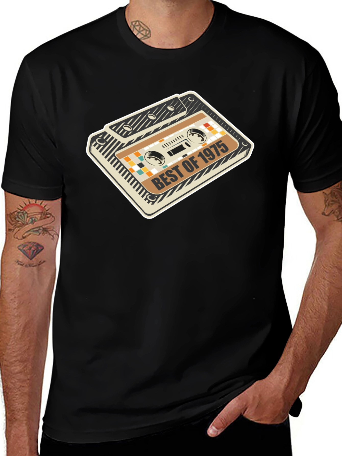 Best of 1975 Cassette Tape Graphic T-Shirt