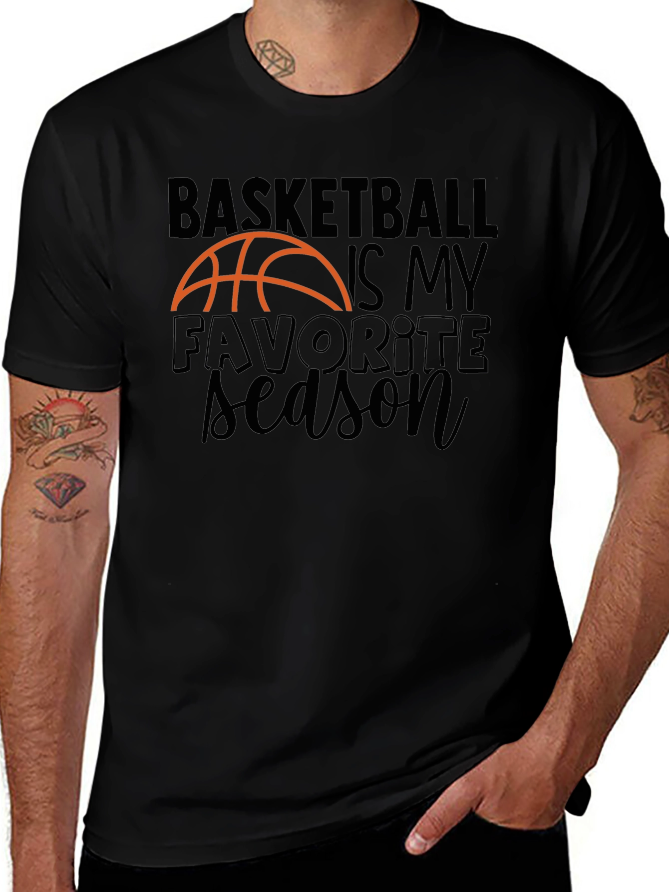 Basketball Season Graphic Tee - Sports Fan Apparel
