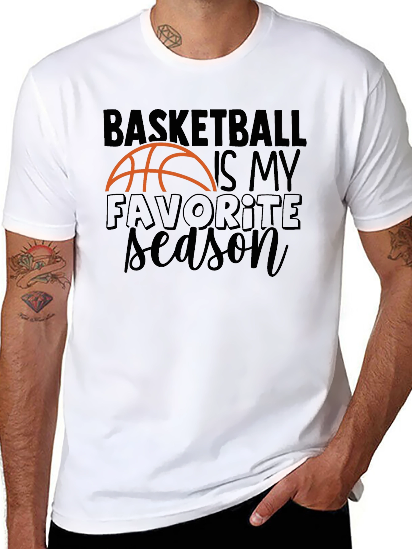 Basketball Season Graphic Tee - Sports Fan Apparel