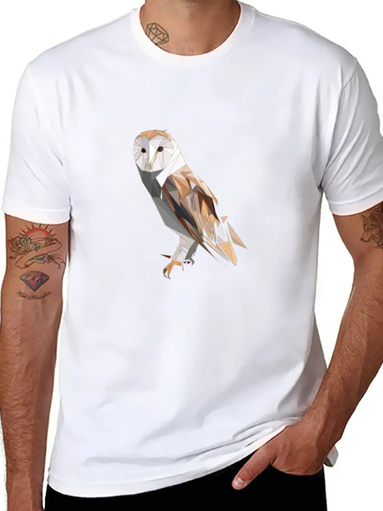 Polygon Owl For Owl Lovers Unisex Casual T-Shirt – Clean Design For Daily Comfort