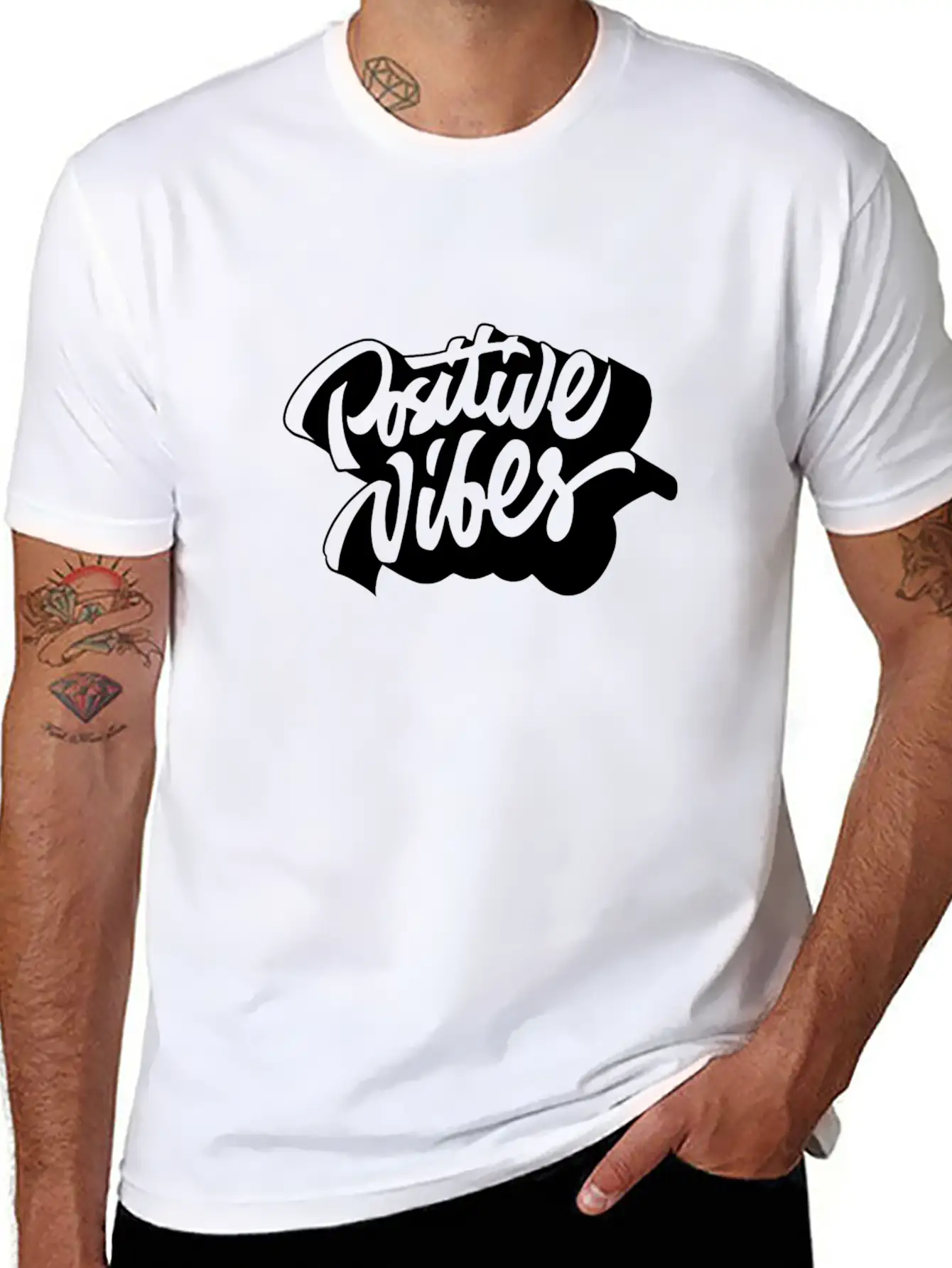 Positive Vibes Unisex Casual T-Shirt – Clean Design For Daily Comfort
