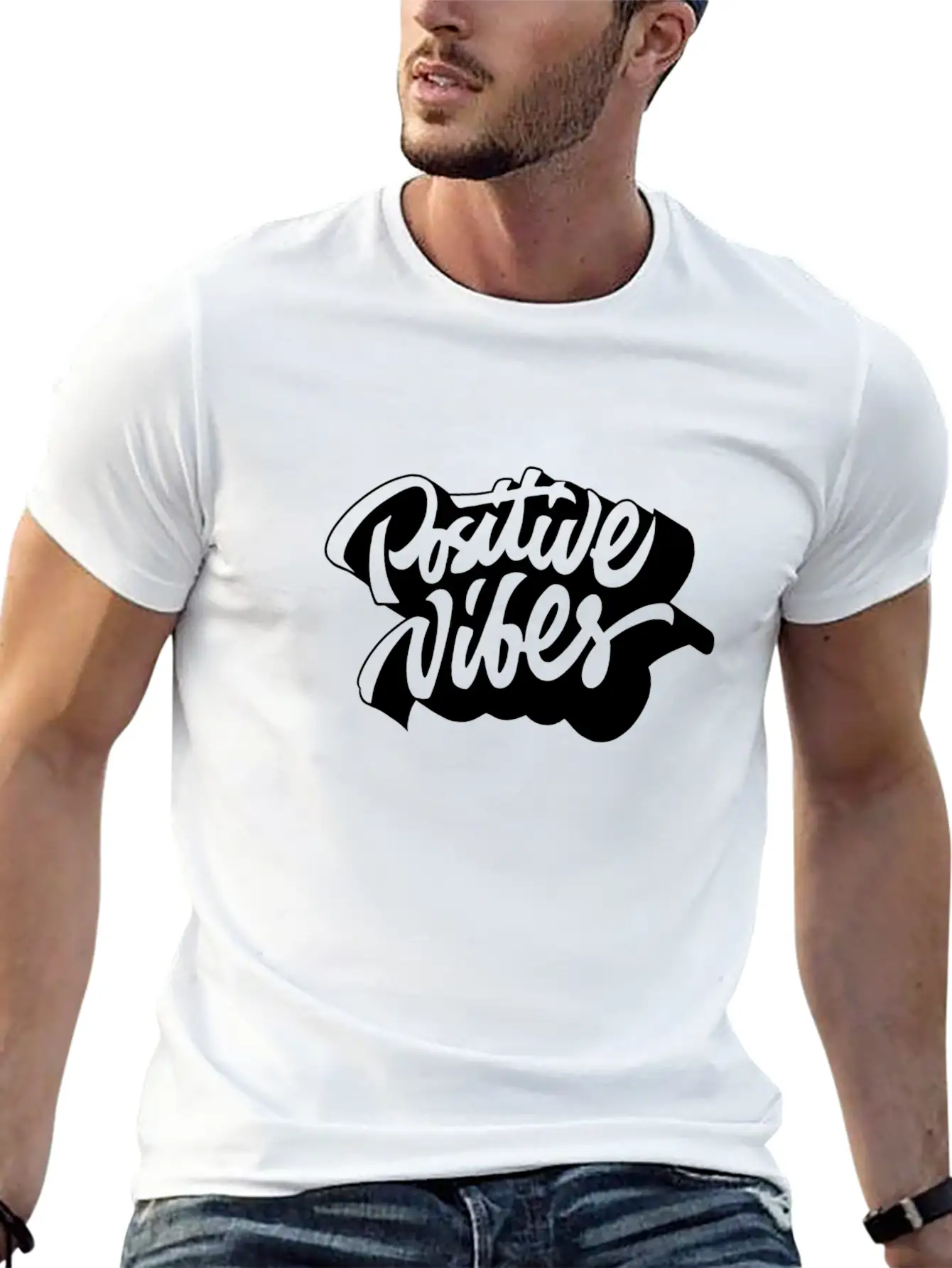 Positive Vibes Unisex Casual T-Shirt – Clean Design For Daily Comfort