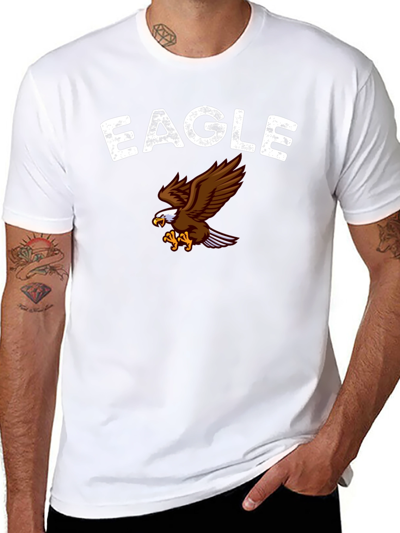 Black Eagle Graphic Print T-Shirt