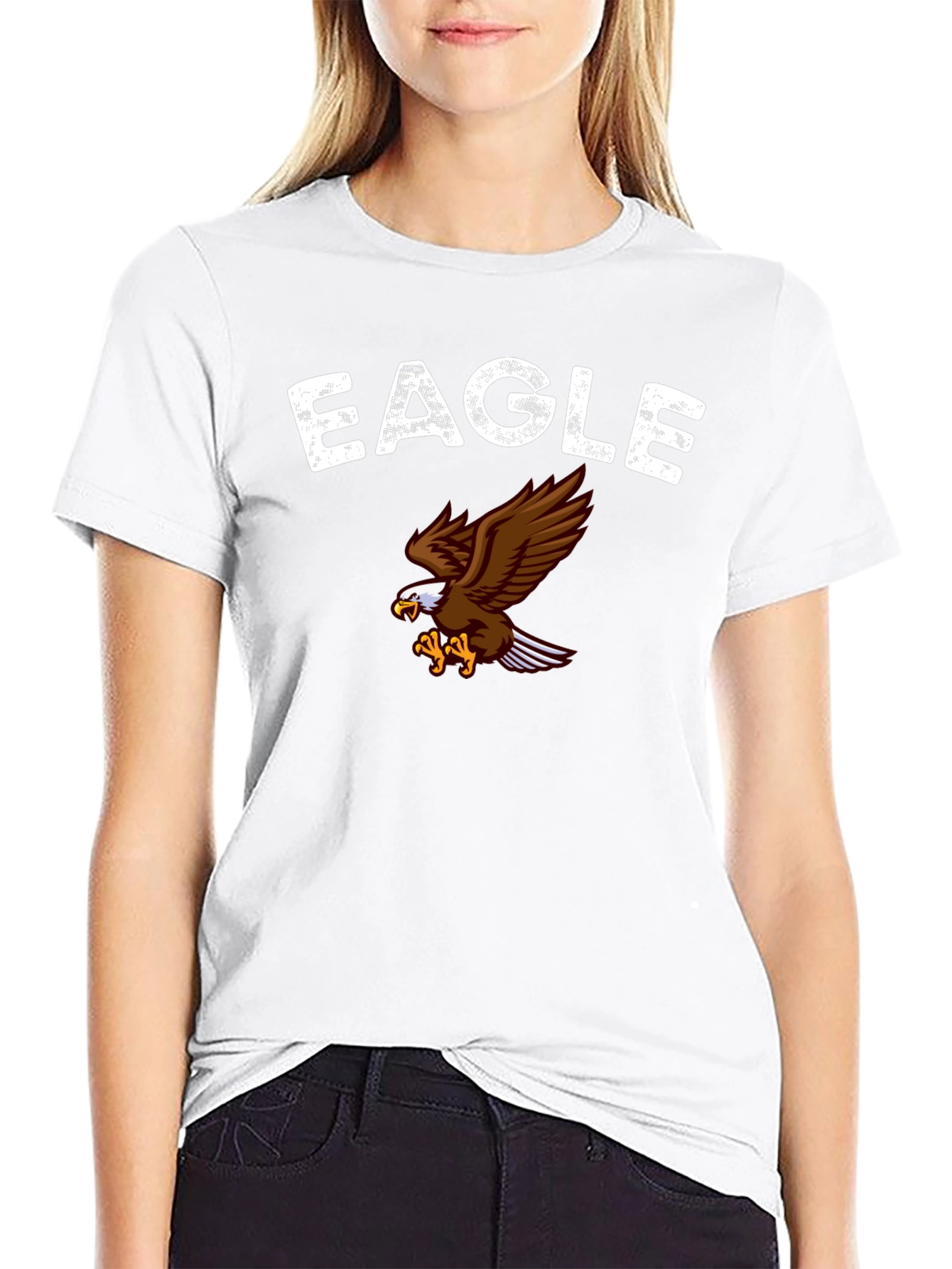 Black Eagle Graphic Print T-Shirt