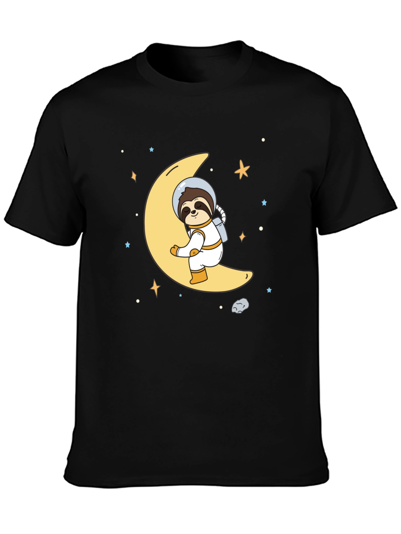 Astronaut Sloth on Moon Graphic T-Shirt