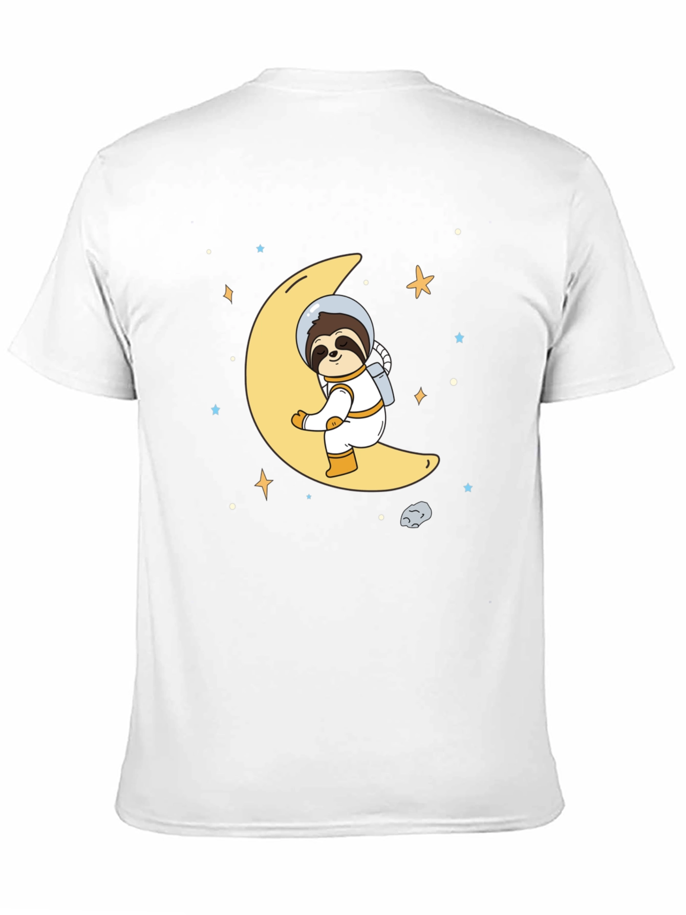 Astronaut Sloth on Moon Graphic T-Shirt