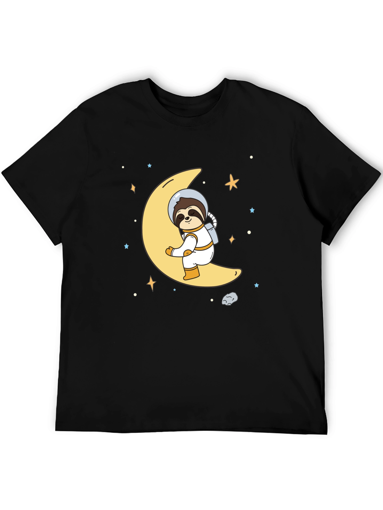 Astronaut Sloth on Moon Graphic T-Shirt