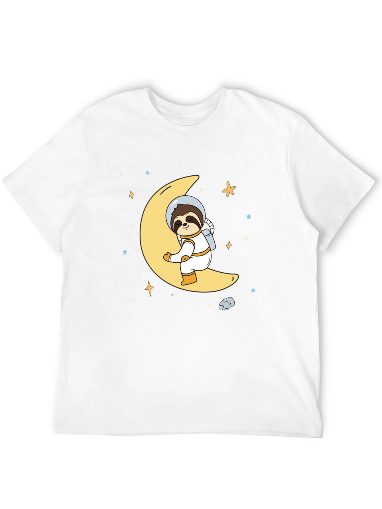 Astronaut Sloth on Moon Graphic T-Shirt