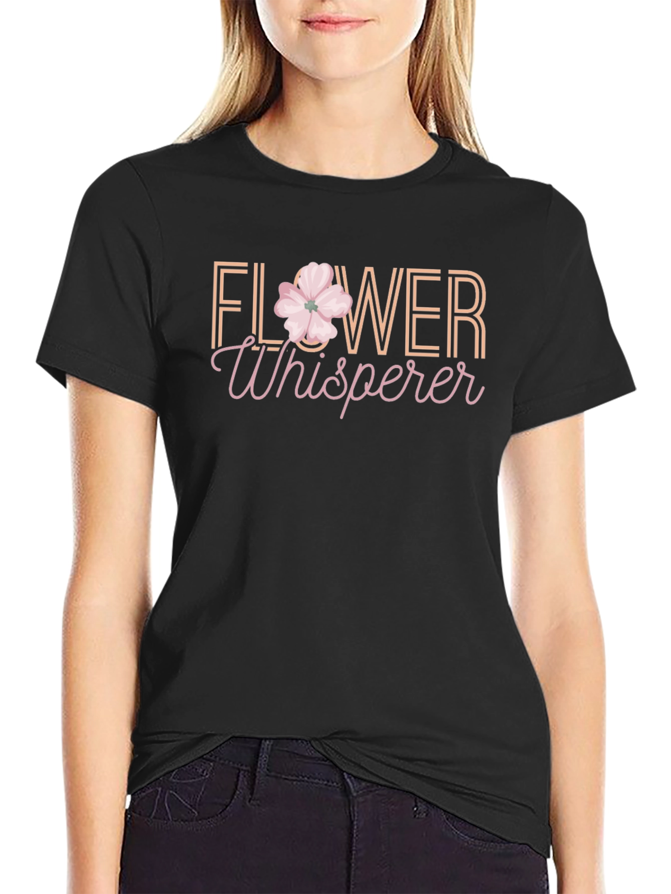 Flower Whisperer Black Graphic Tee