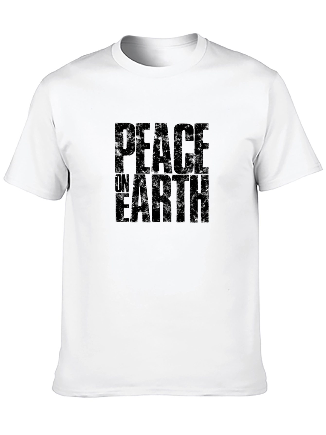 Peace on Earth Graphic Black T-Shirt