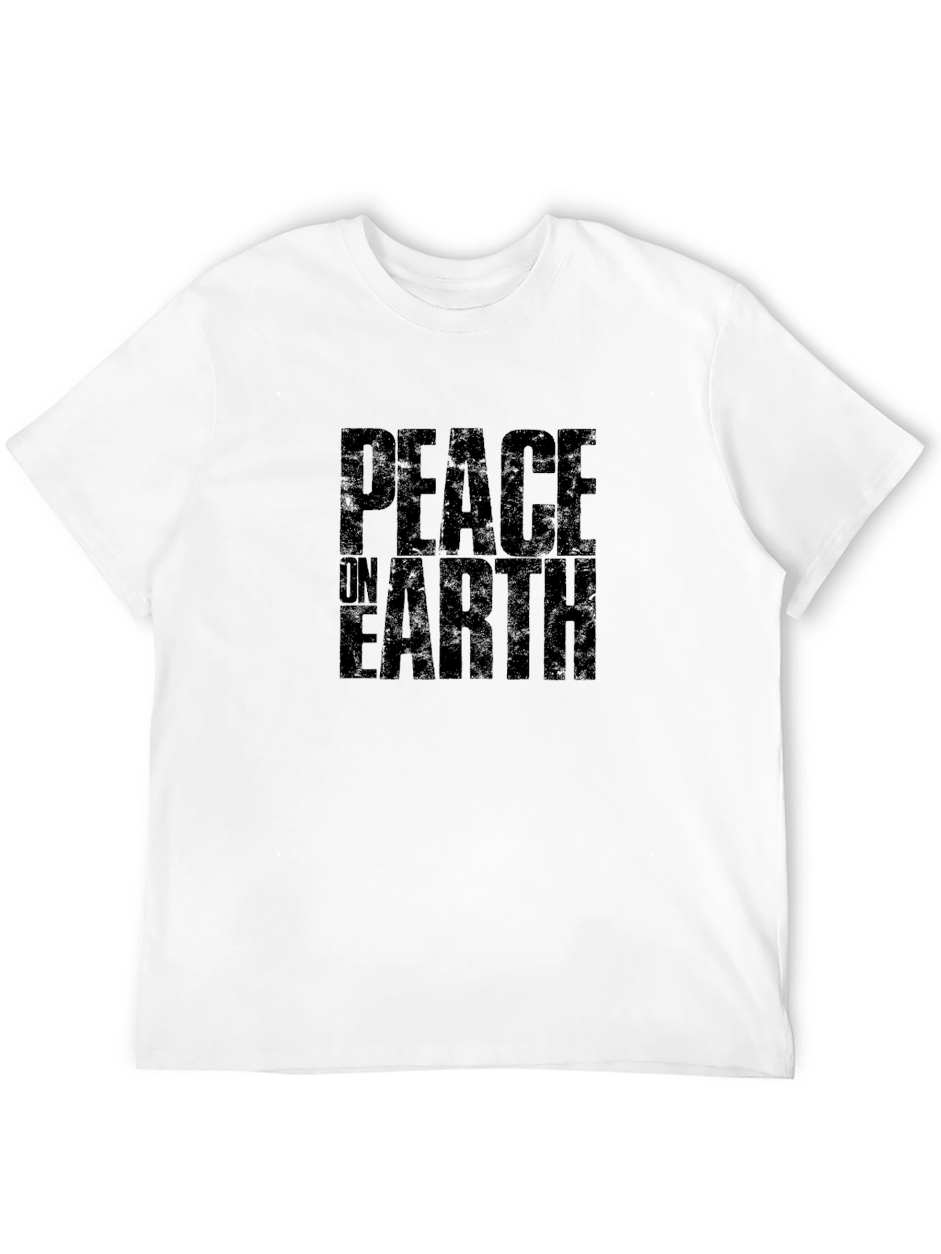 Peace on Earth Graphic Black T-Shirt