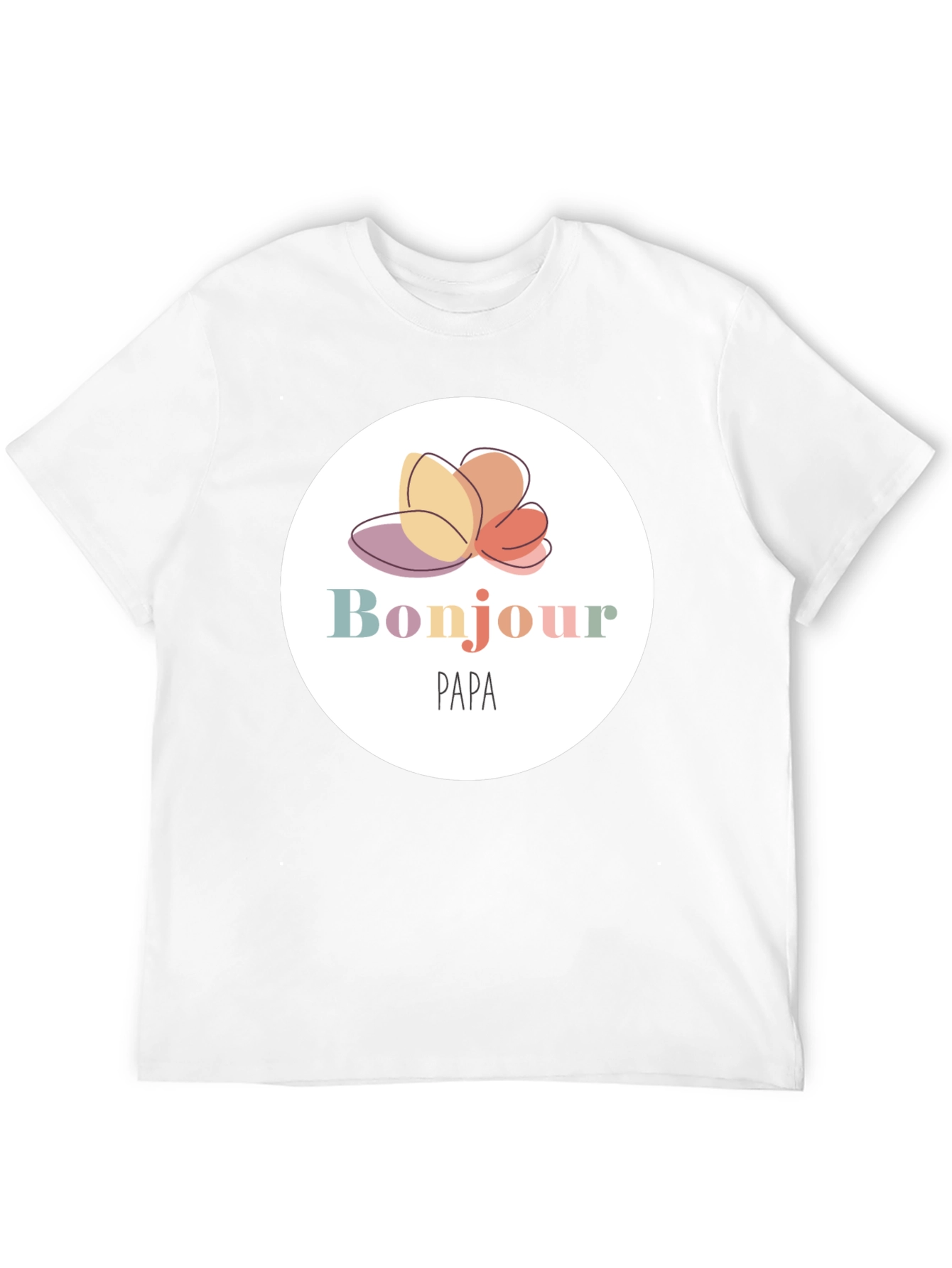Bonjour Papa T-Shirt - Black Cotton Tee