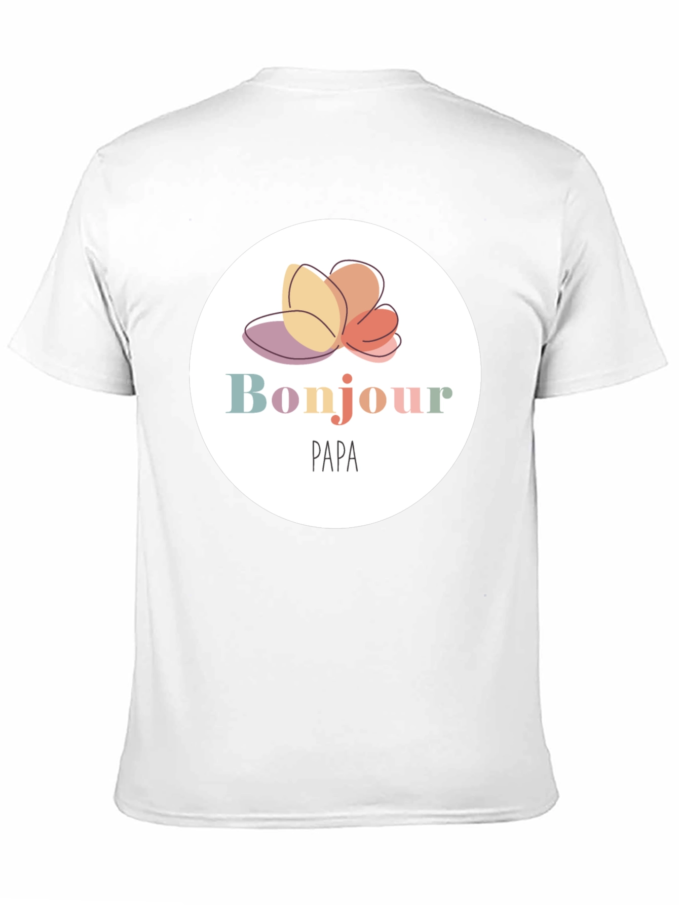 Bonjour Papa T-Shirt - Black Cotton Tee