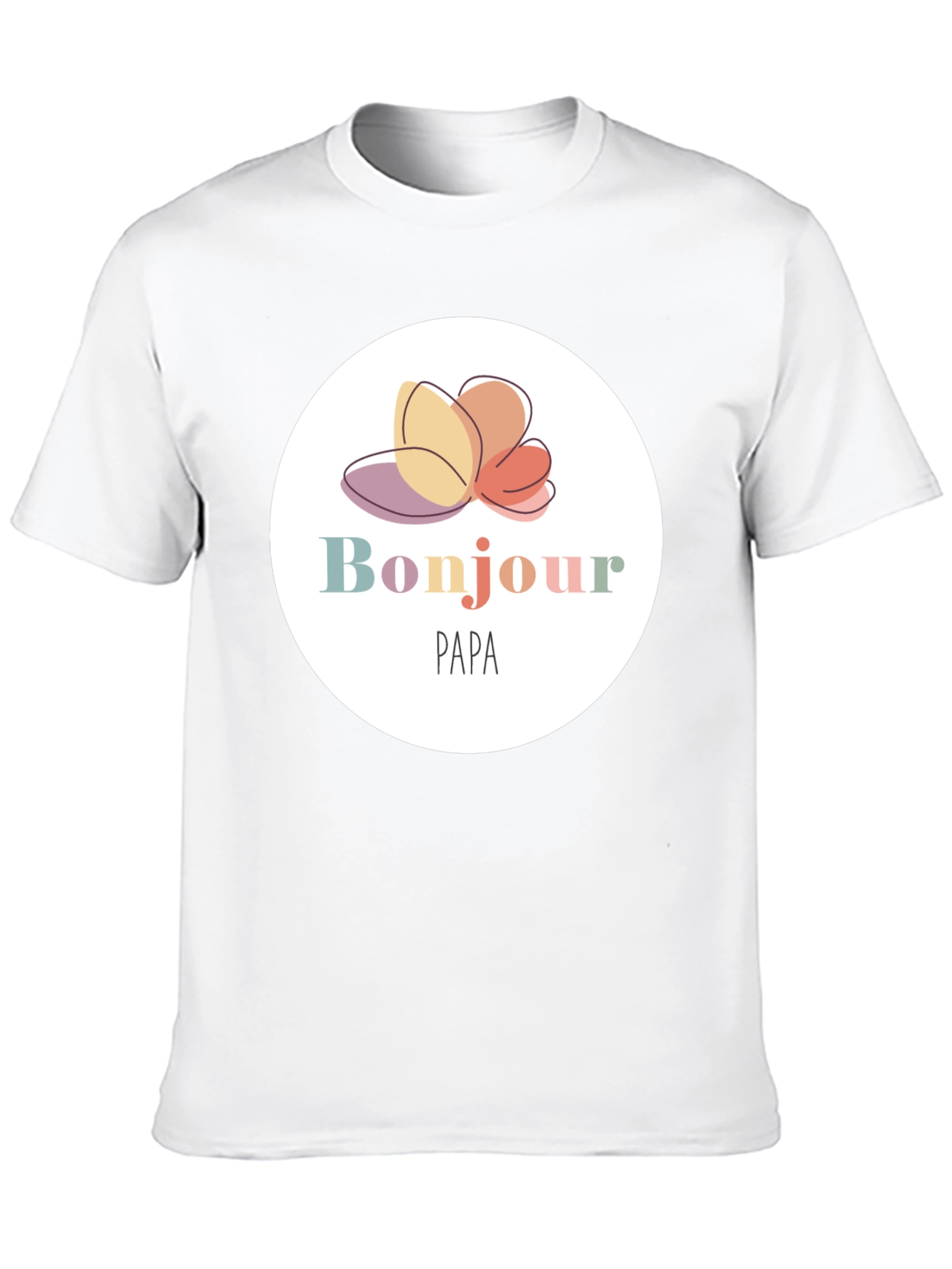 Bonjour Papa T-Shirt - Black Cotton Tee