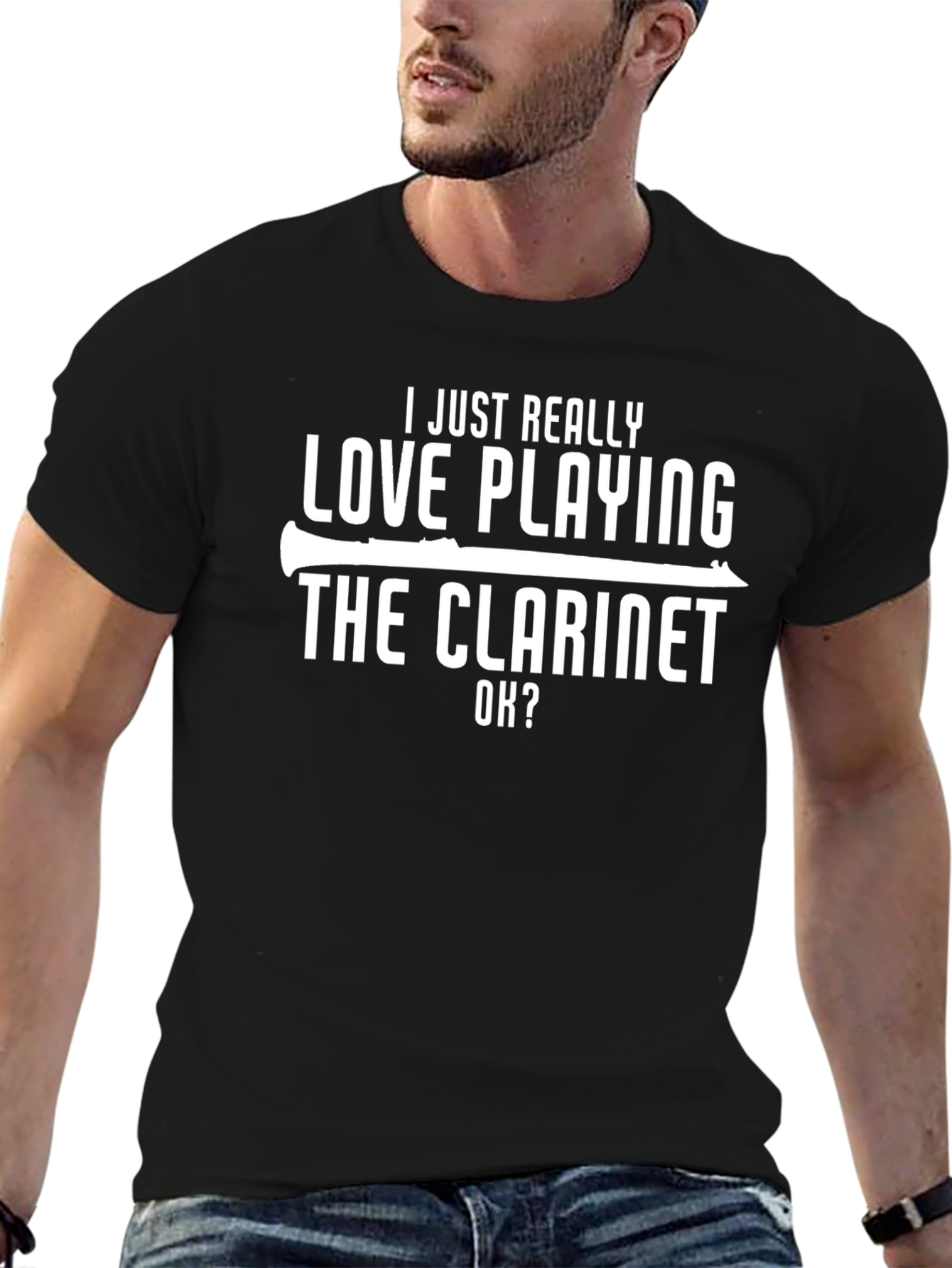 I Love Playing The Clarinet Black T-Shirt
