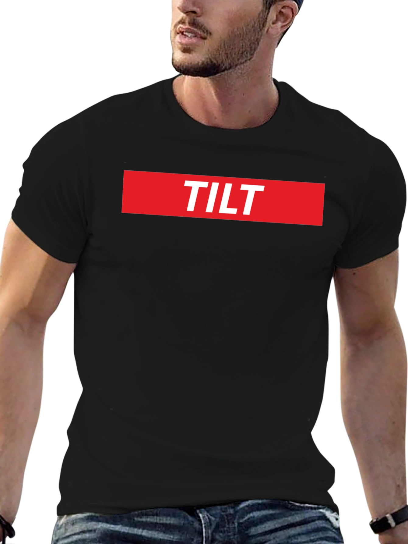 TILT Graphic T-Shirt - Bold Red & Black Design