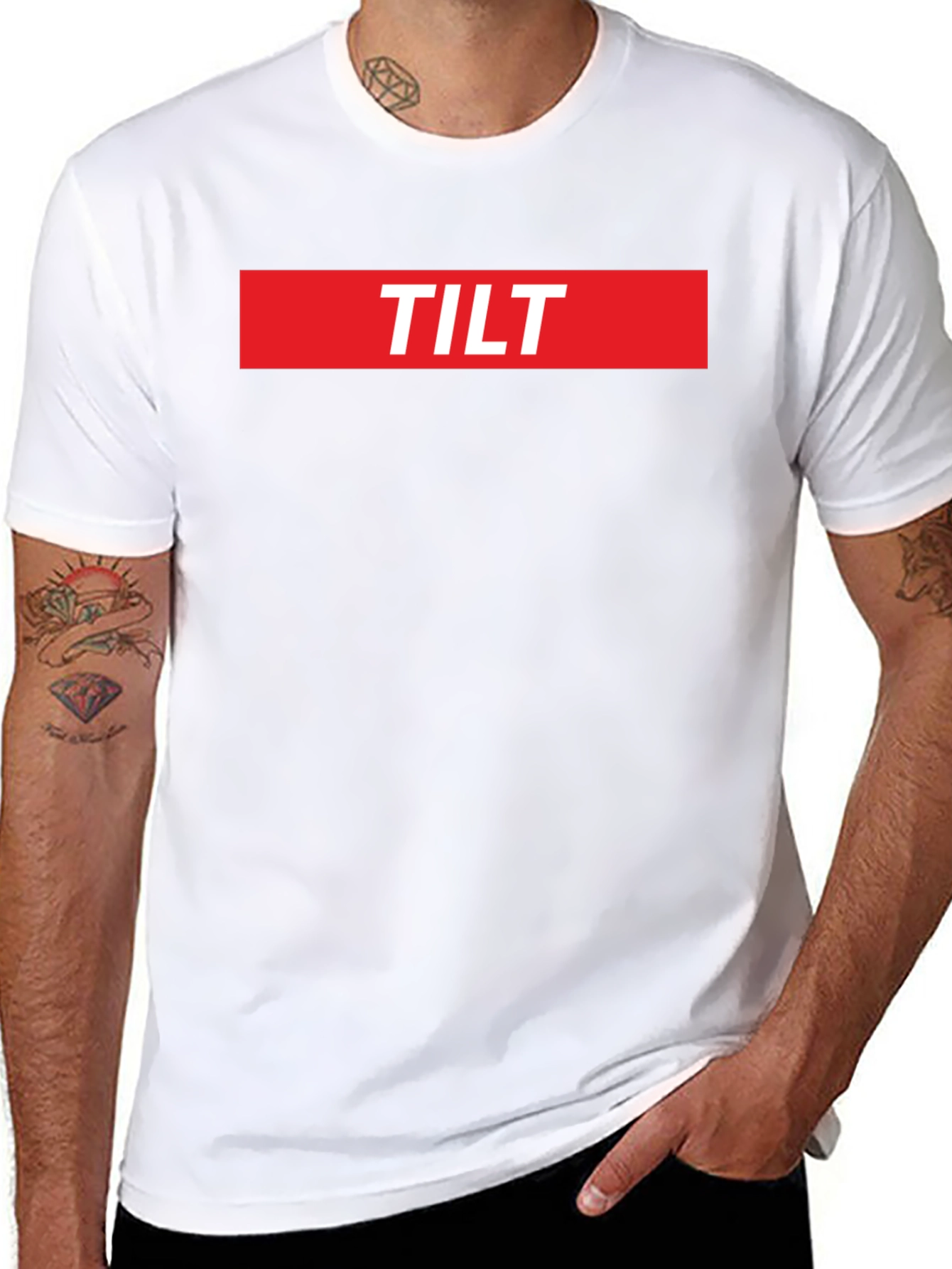 TILT Graphic T-Shirt - Bold Red & Black Design