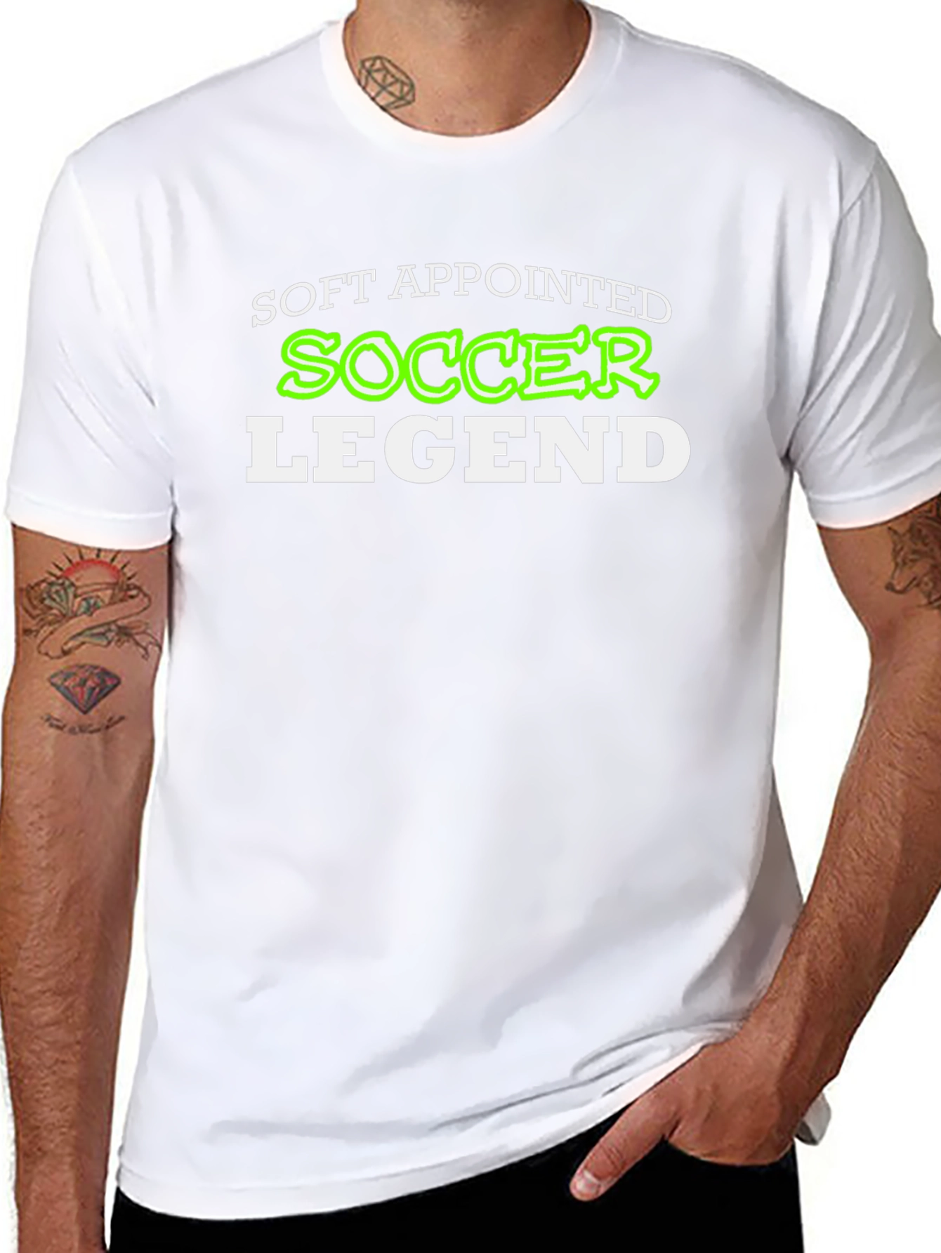 Soft Appointed Soccer Legend Black T-Shirt