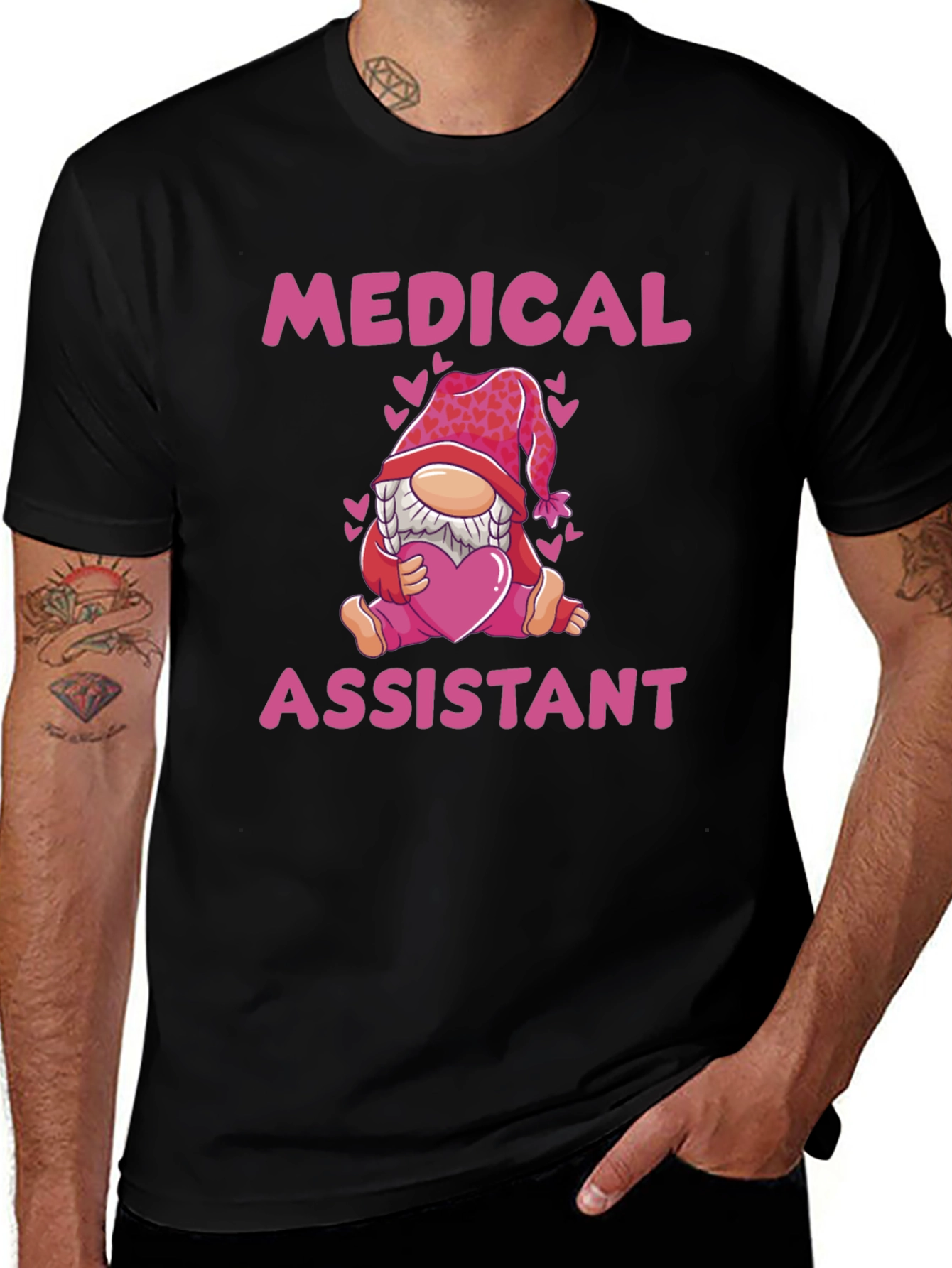 Medical Assistant Gnome T-Shirt - Valentines Day Tee