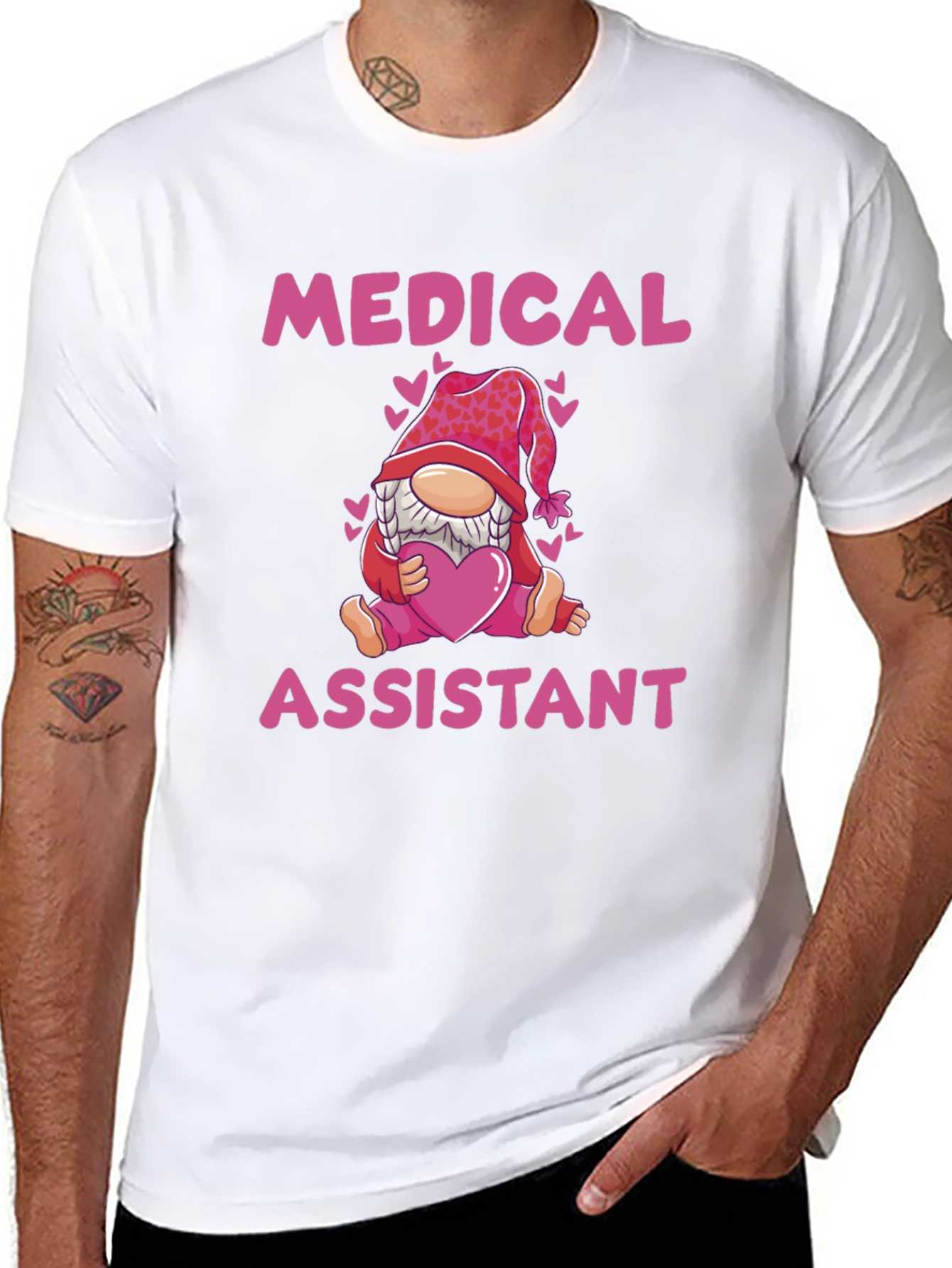 Medical Assistant Gnome T-Shirt - Valentines Day Tee