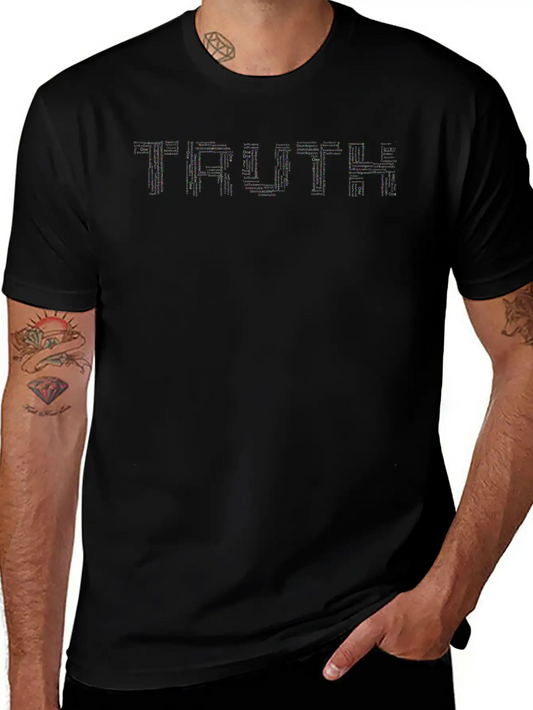 Prismatic Truth Word Cloud No Background Unisex Casual T-Shirt – Clean Design For Daily Comfort