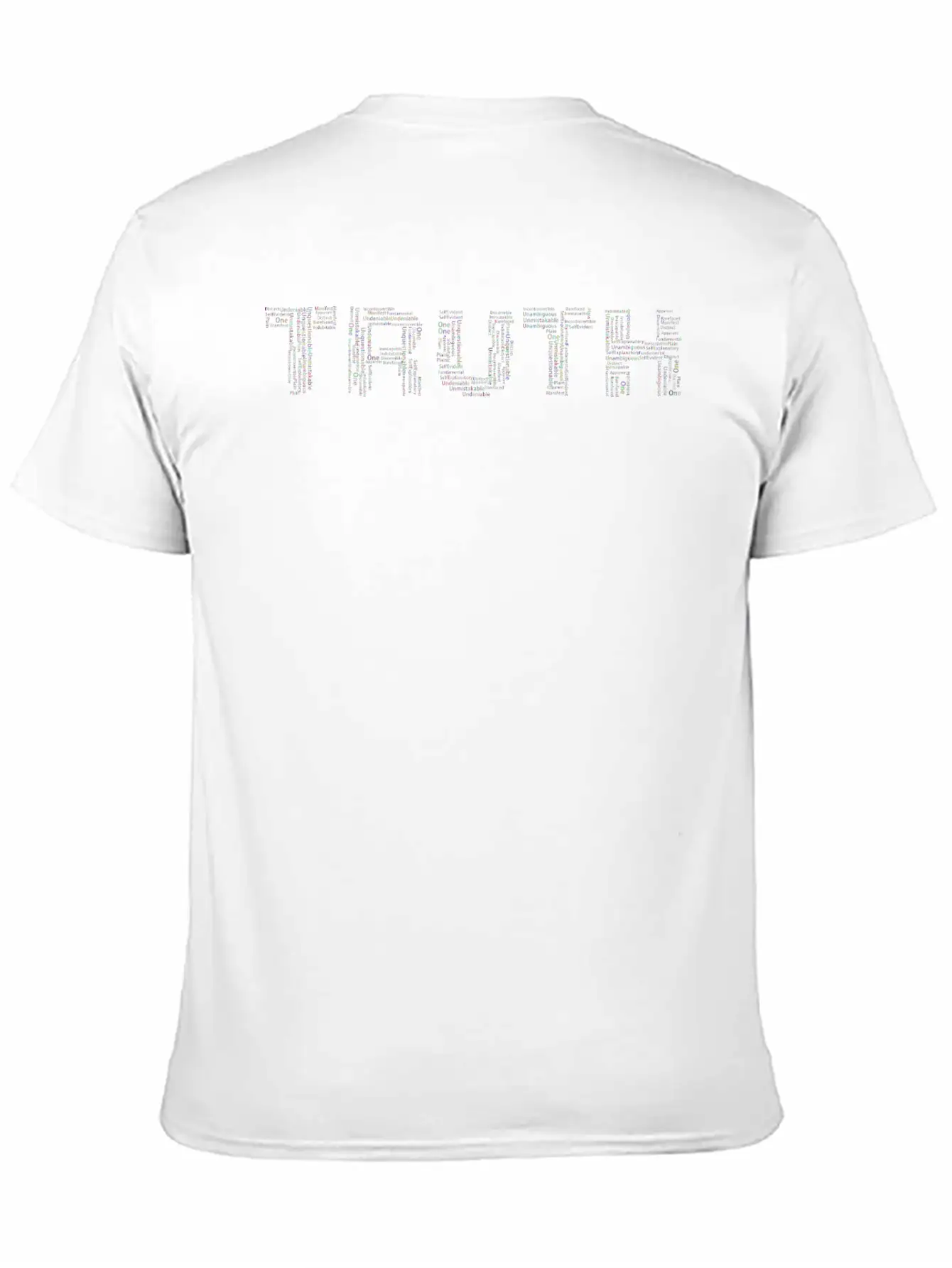 Prismatic Truth Word Cloud No Background Unisex Casual T-Shirt – Clean Design For Daily Comfort