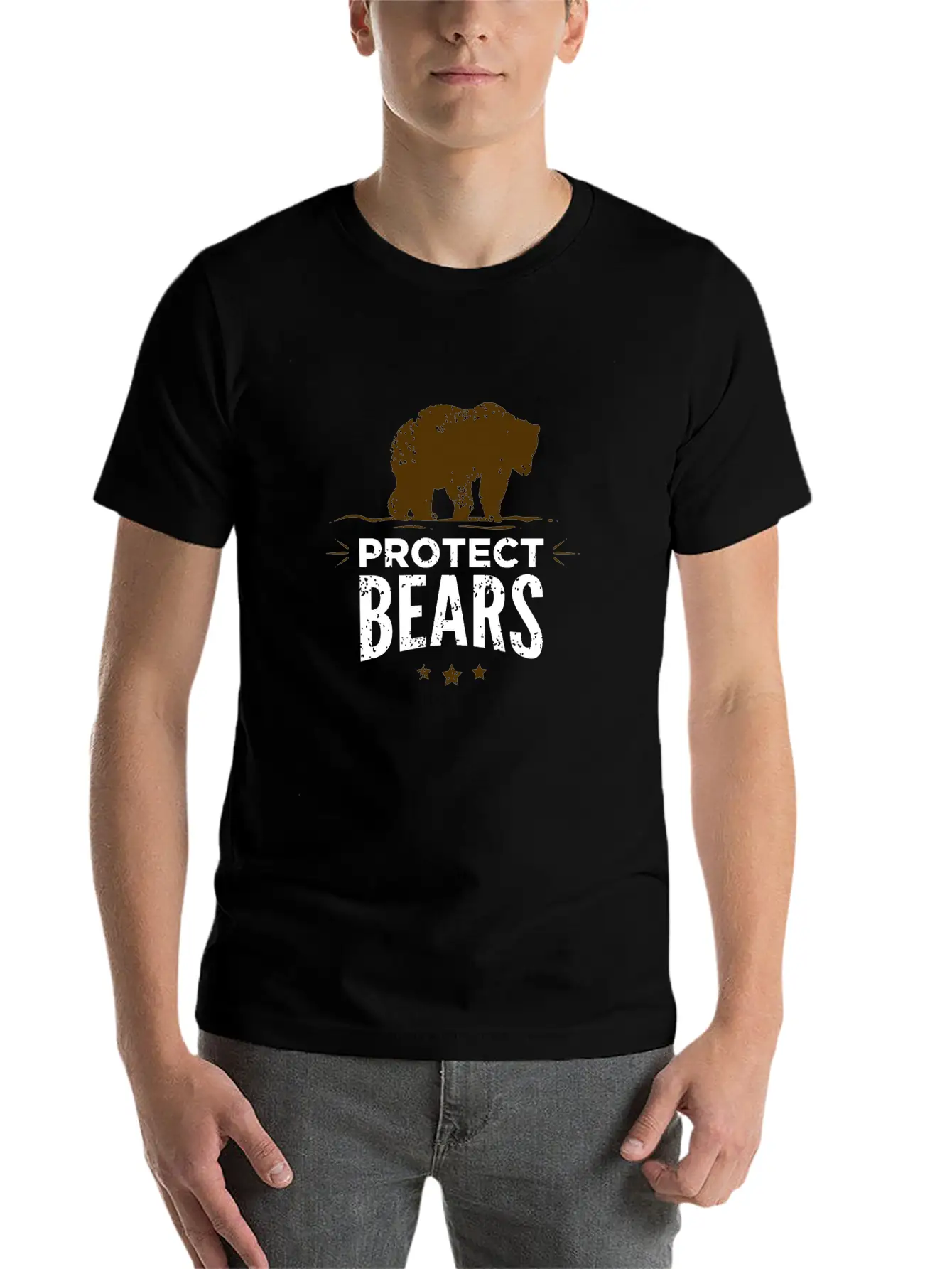 Protect Fat Bears Unisex Casual T-Shirt – Clean Design For Daily Comfort