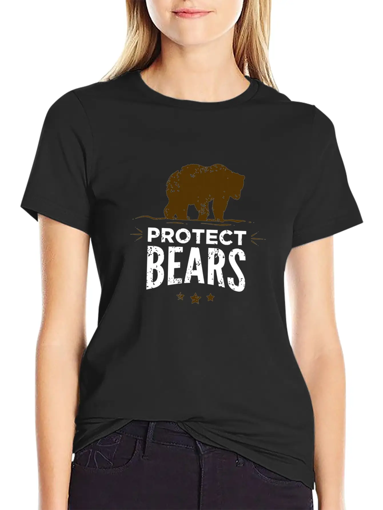 Protect Fat Bears Unisex Casual T-Shirt – Clean Design For Daily Comfort