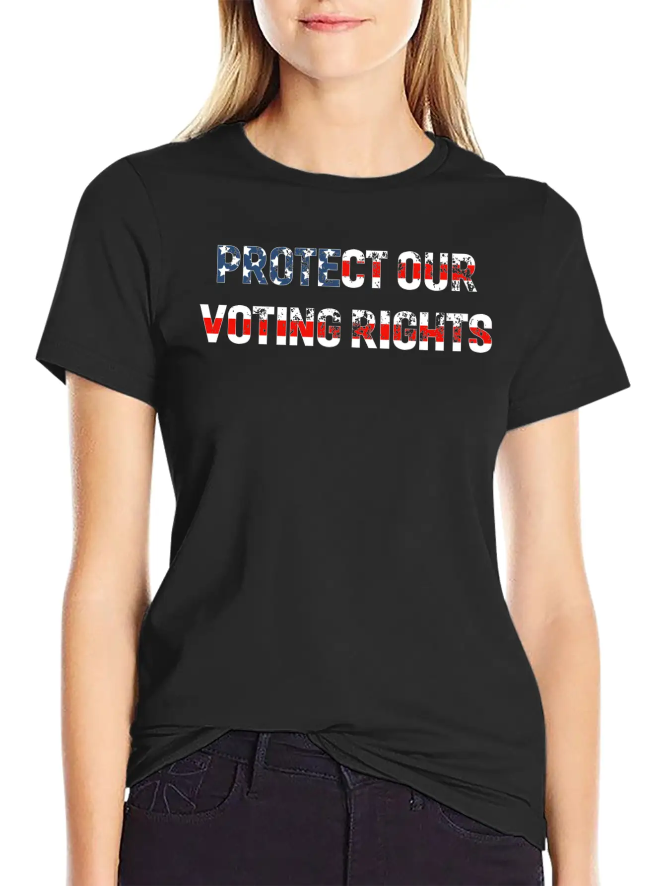 Protect Our Voting Rights Unisex Casual T-Shirt – Clean Design For Daily Comfort