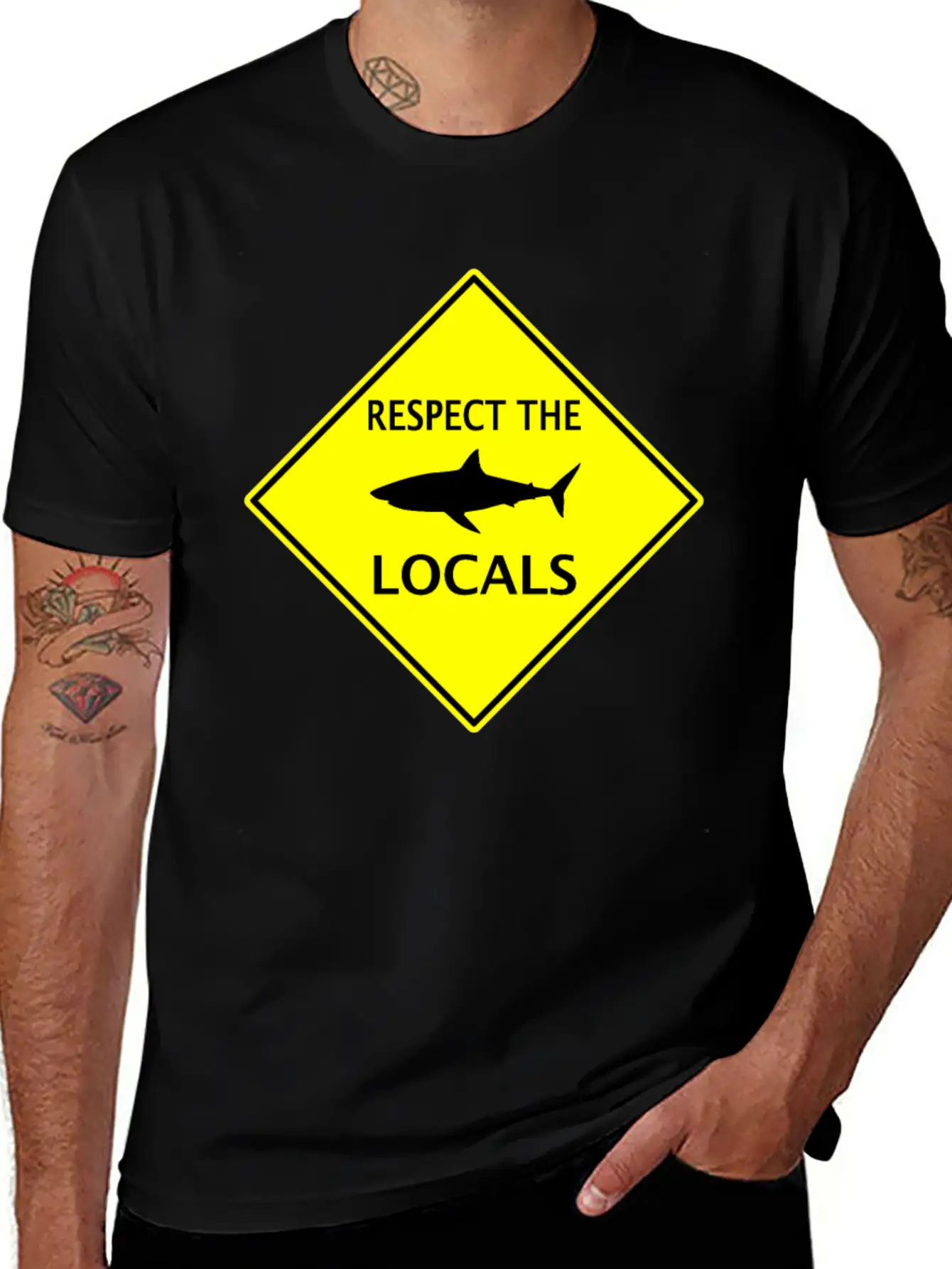 Protect The Locals Shark Unisex Casual T-Shirt – Clean Design For Daily Comfort