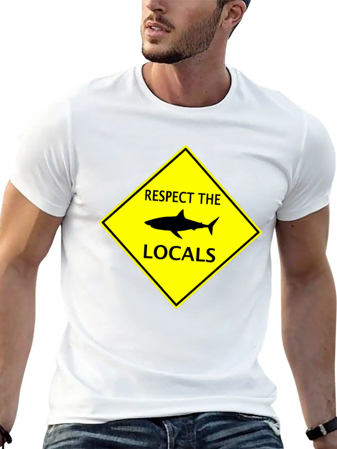 Protect The Locals Shark Unisex Casual T-Shirt – Clean Design For Daily Comfort