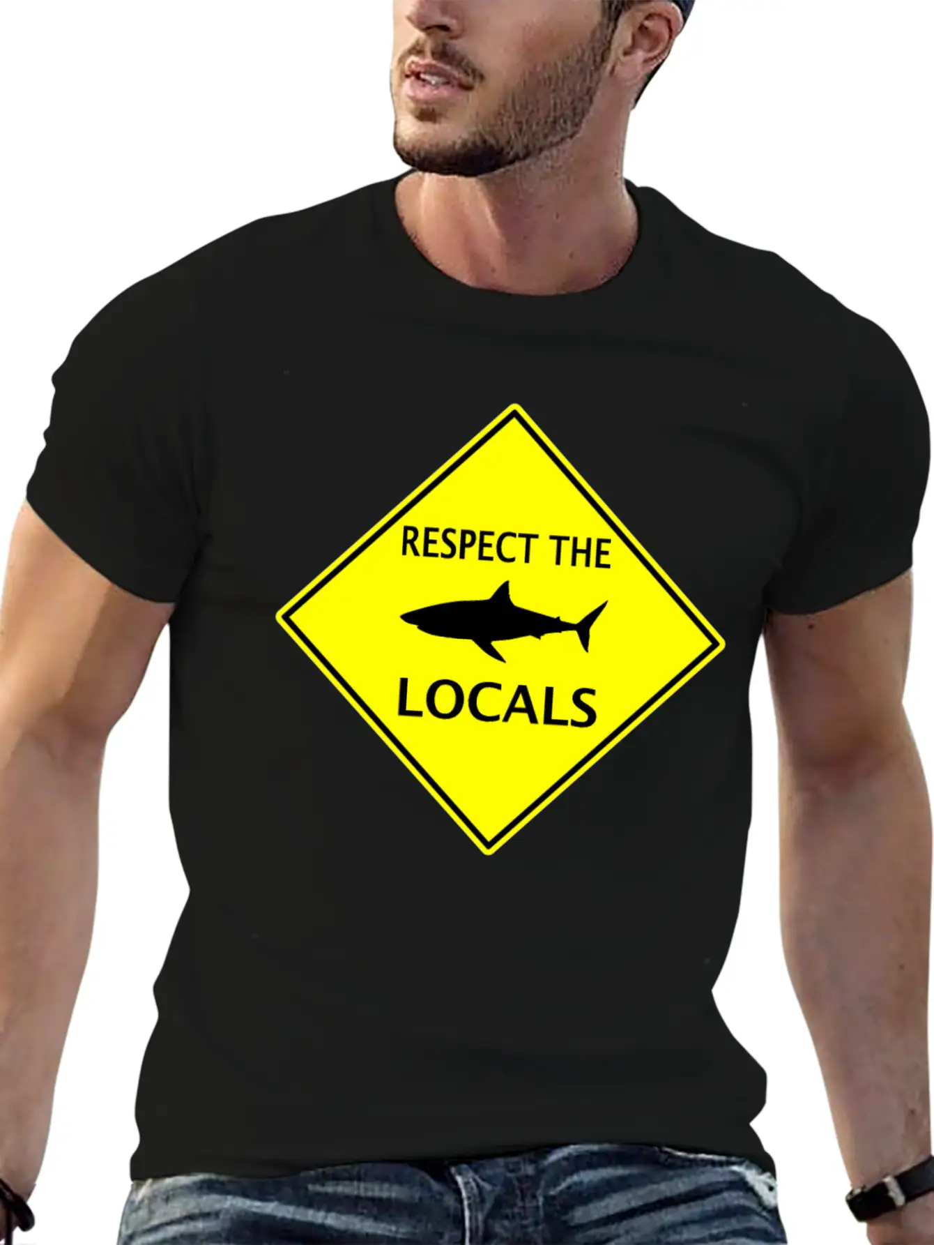 Protect The Locals Shark Unisex Casual T-Shirt – Clean Design For Daily Comfort