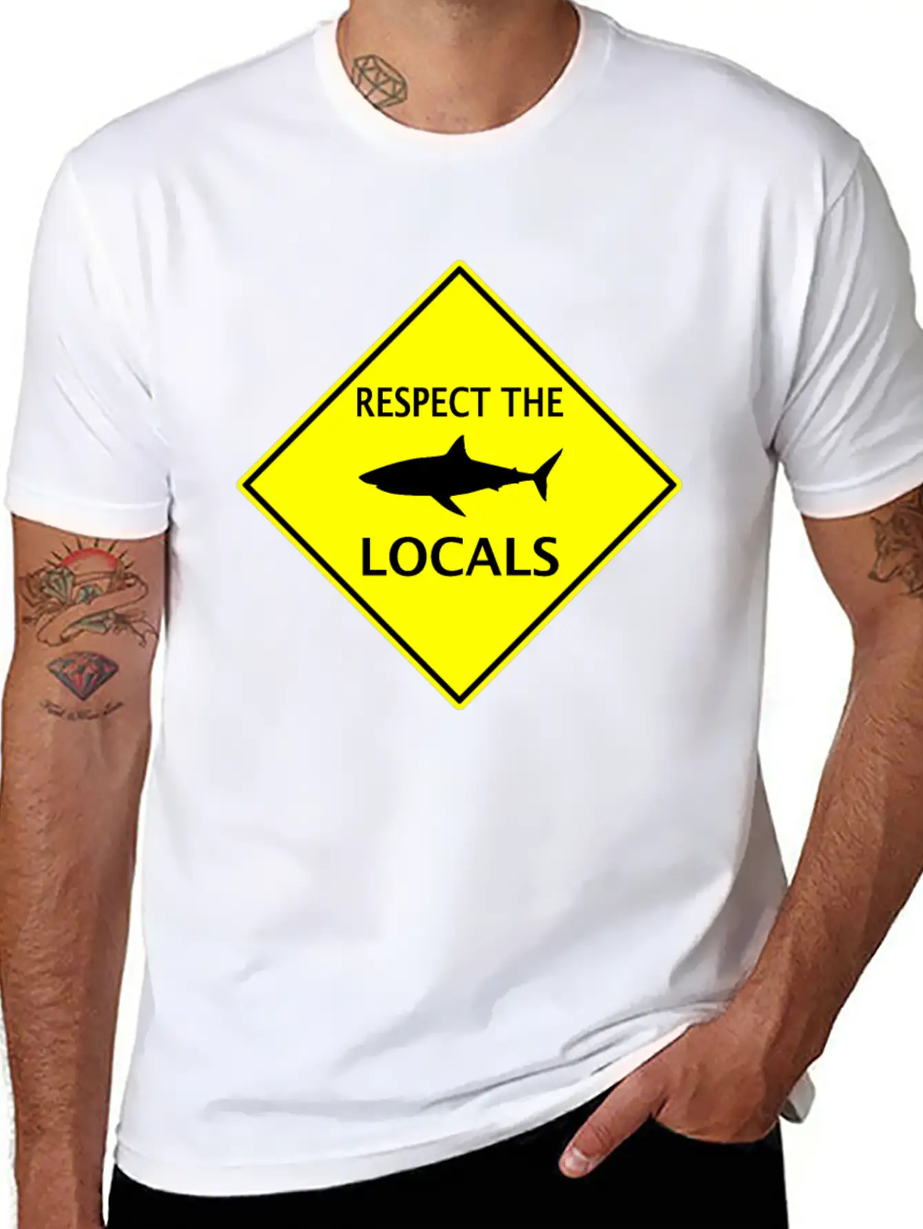 Protect The Locals Shark Unisex Casual T-Shirt – Clean Design For Daily Comfort
