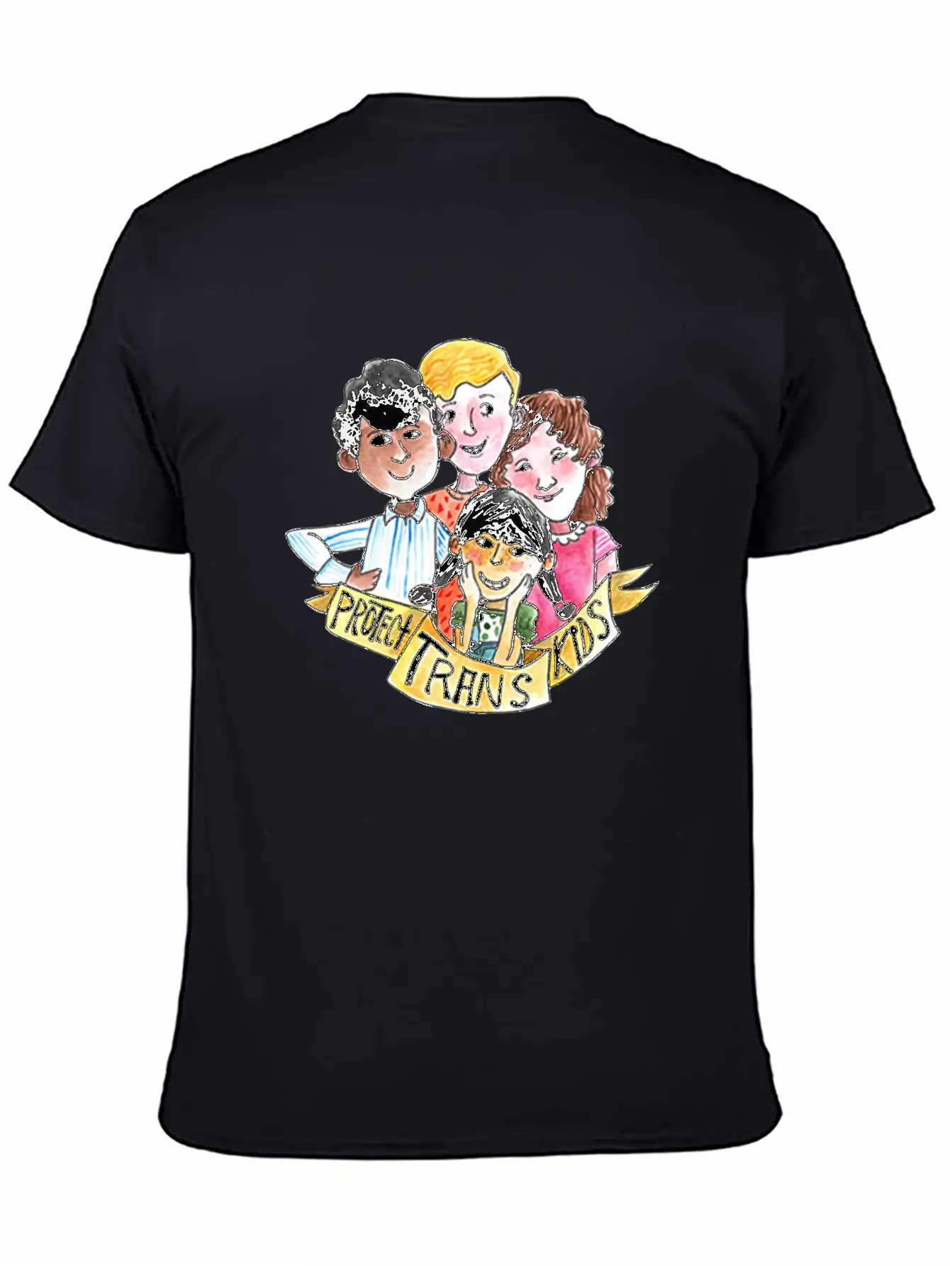 PROTECT TRANS KIDS Unisex Casual T-Shirt – Clean Design For Daily Comfort