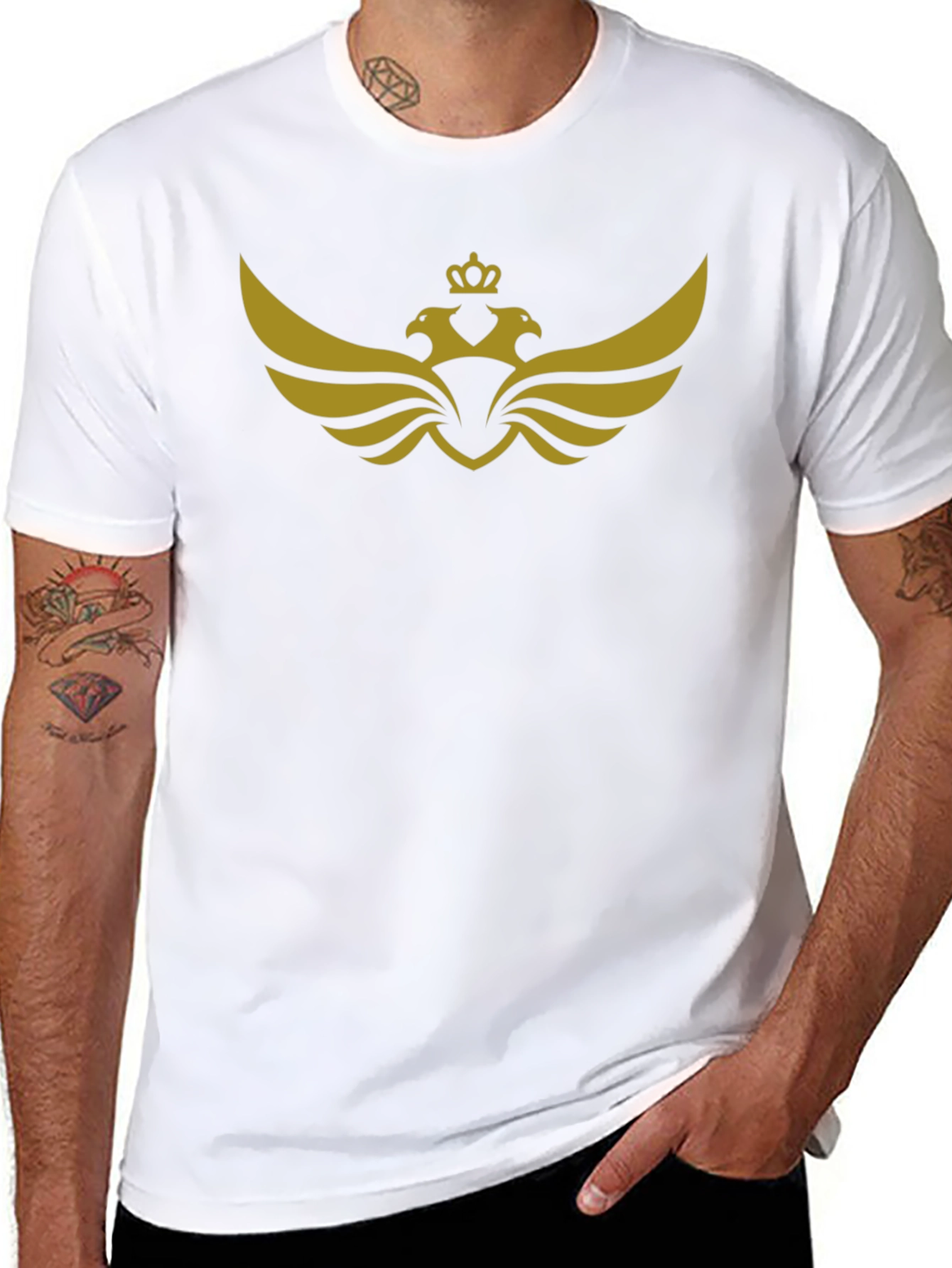 Embroidered Double-Headed Eagle T-Shirt