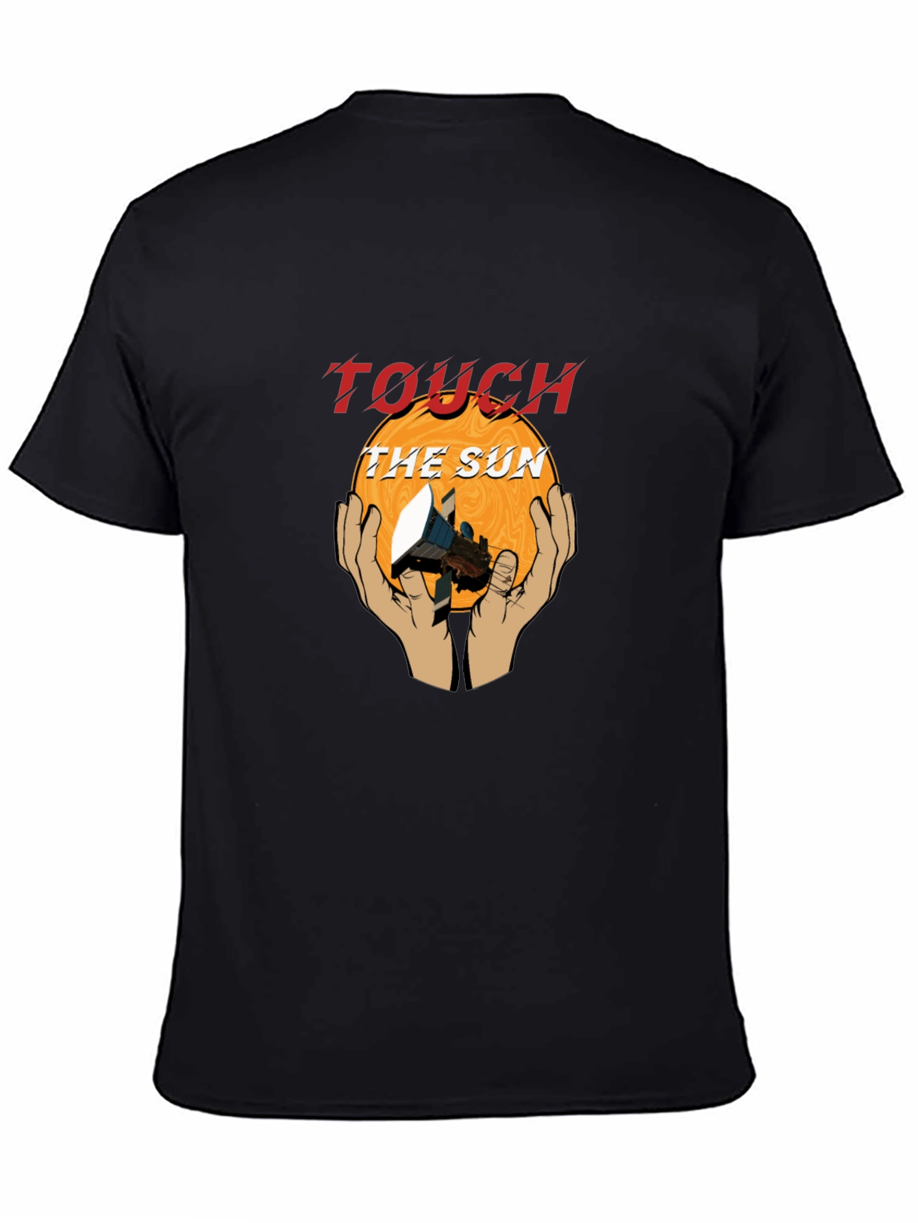 Touch the Sun Graphic Tee - Stylish Black T-Shirt