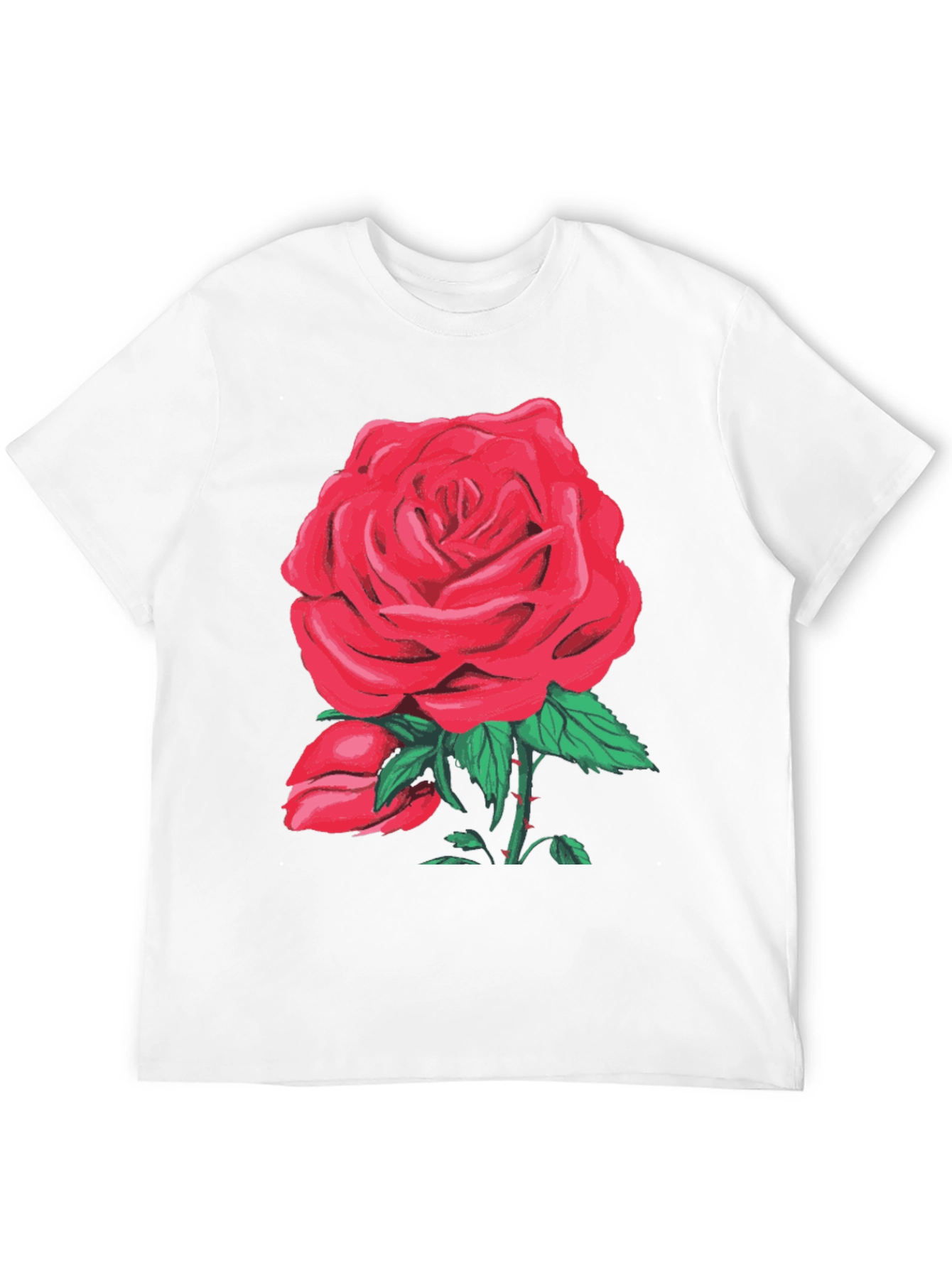 Red Rose Graphic T-Shirt - Floral Design