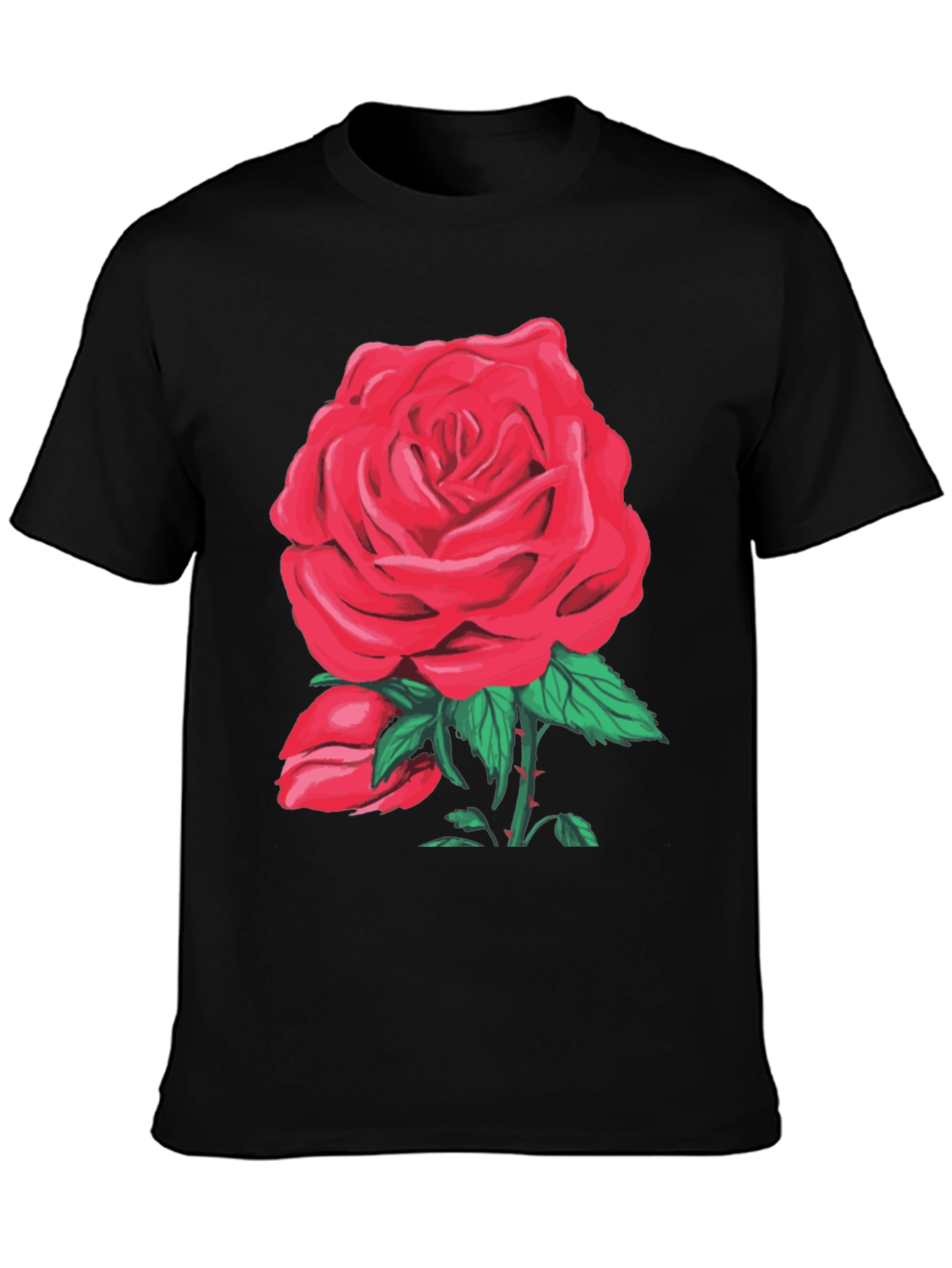 Red Rose Graphic T-Shirt - Floral Design