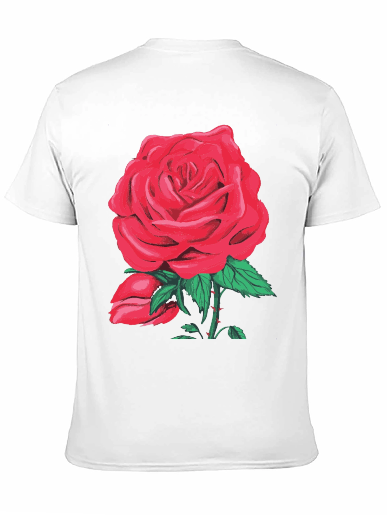Red Rose Graphic T-Shirt - Floral Design