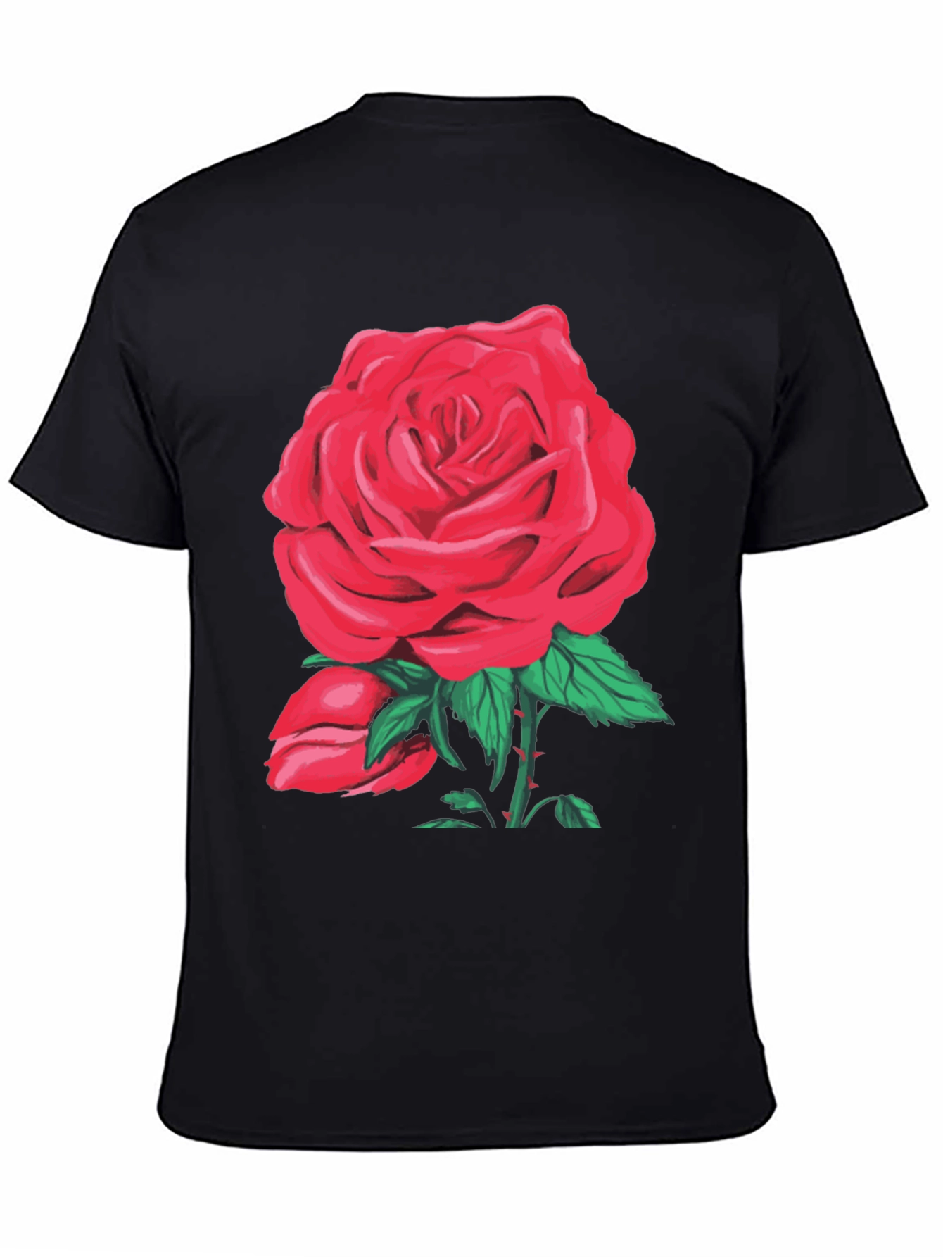Red Rose Graphic T-Shirt - Floral Design
