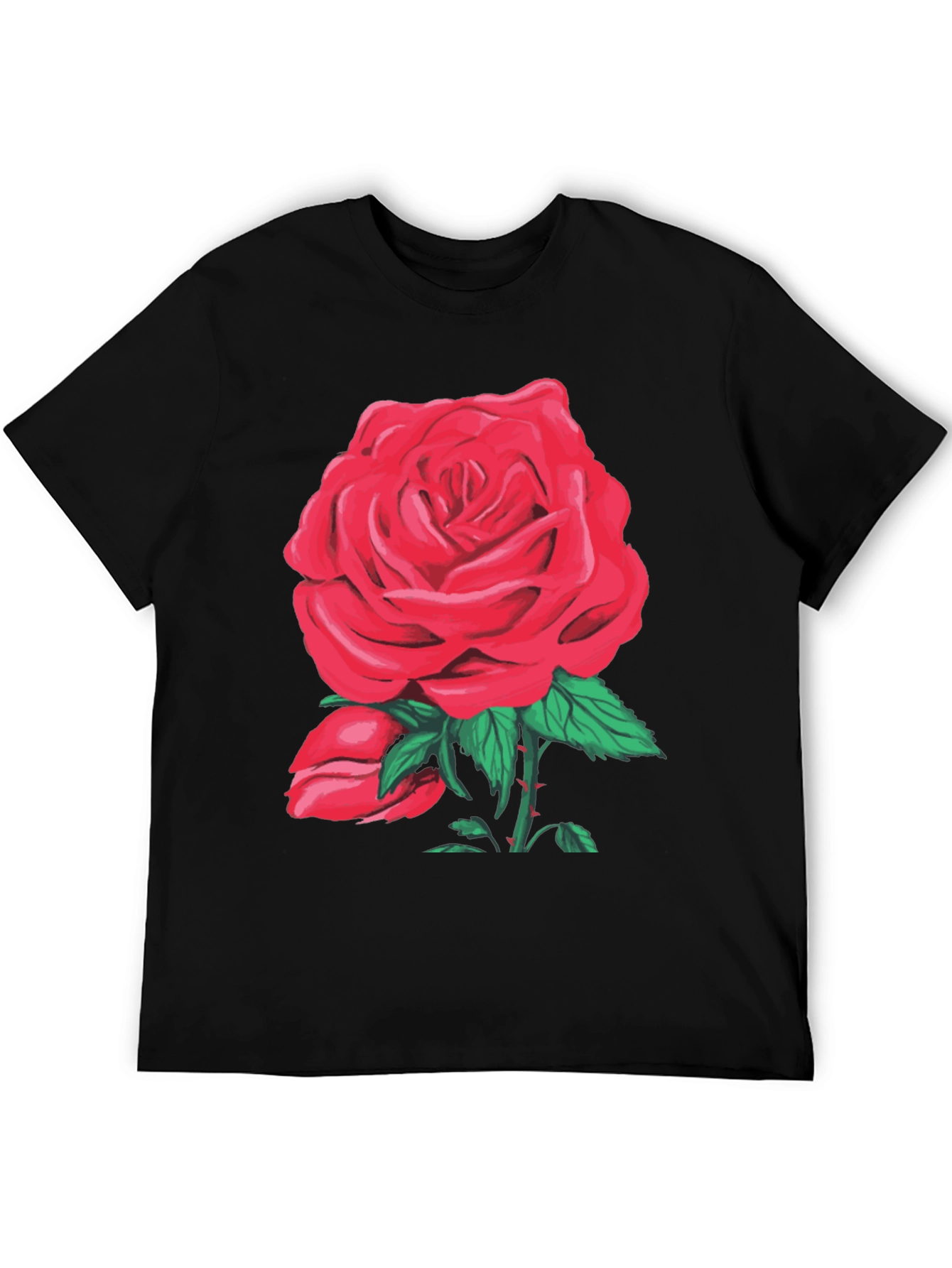 Red Rose Graphic T-Shirt - Floral Design