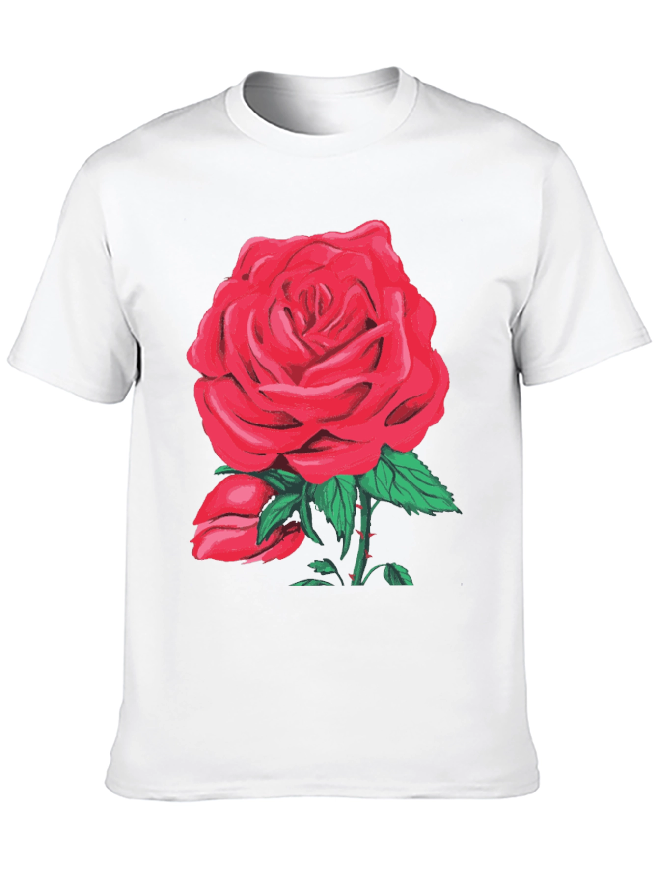 Red Rose Graphic T-Shirt - Floral Design