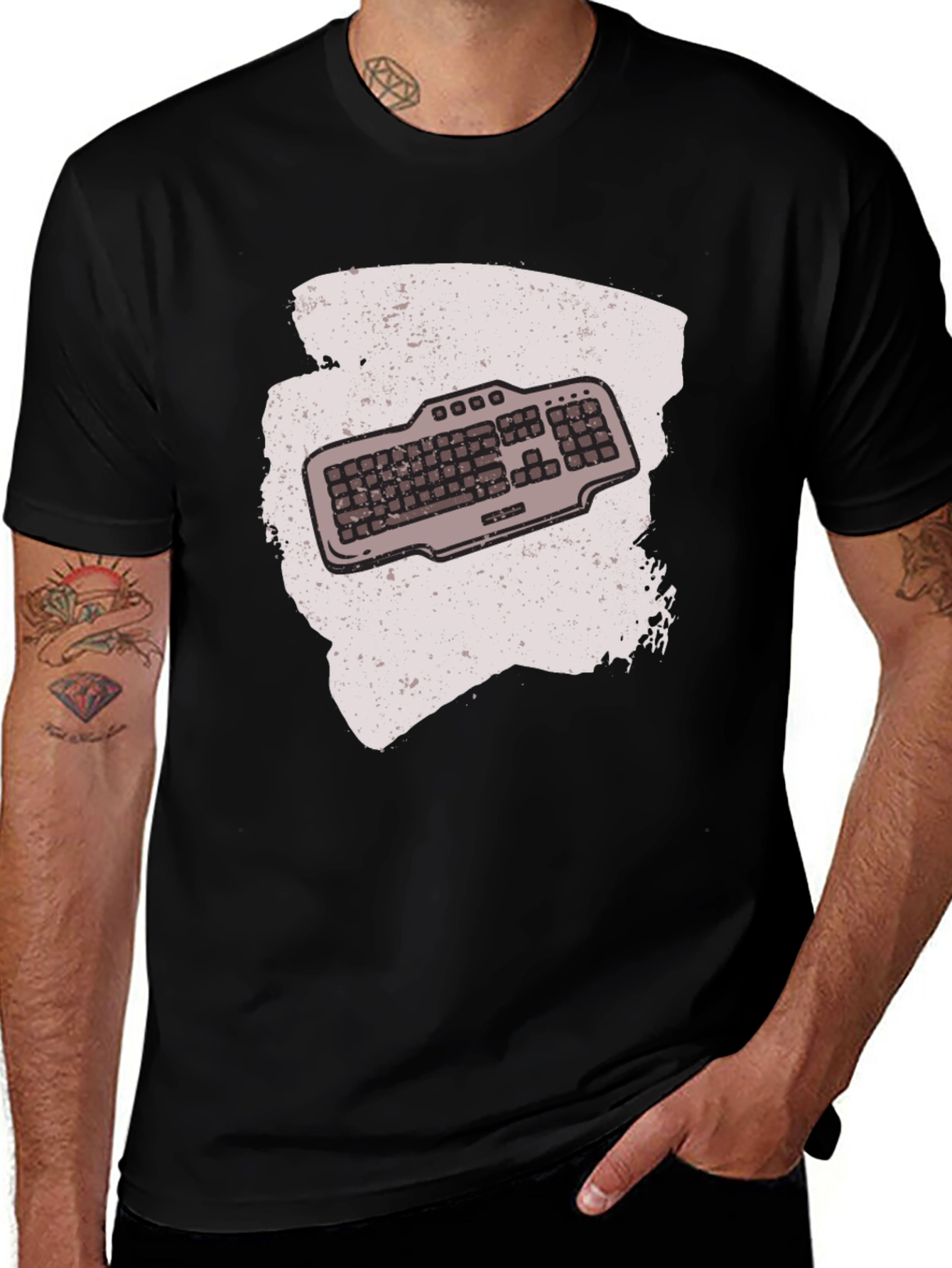 Keyboard Graphic T-Shirt - Gamer Style