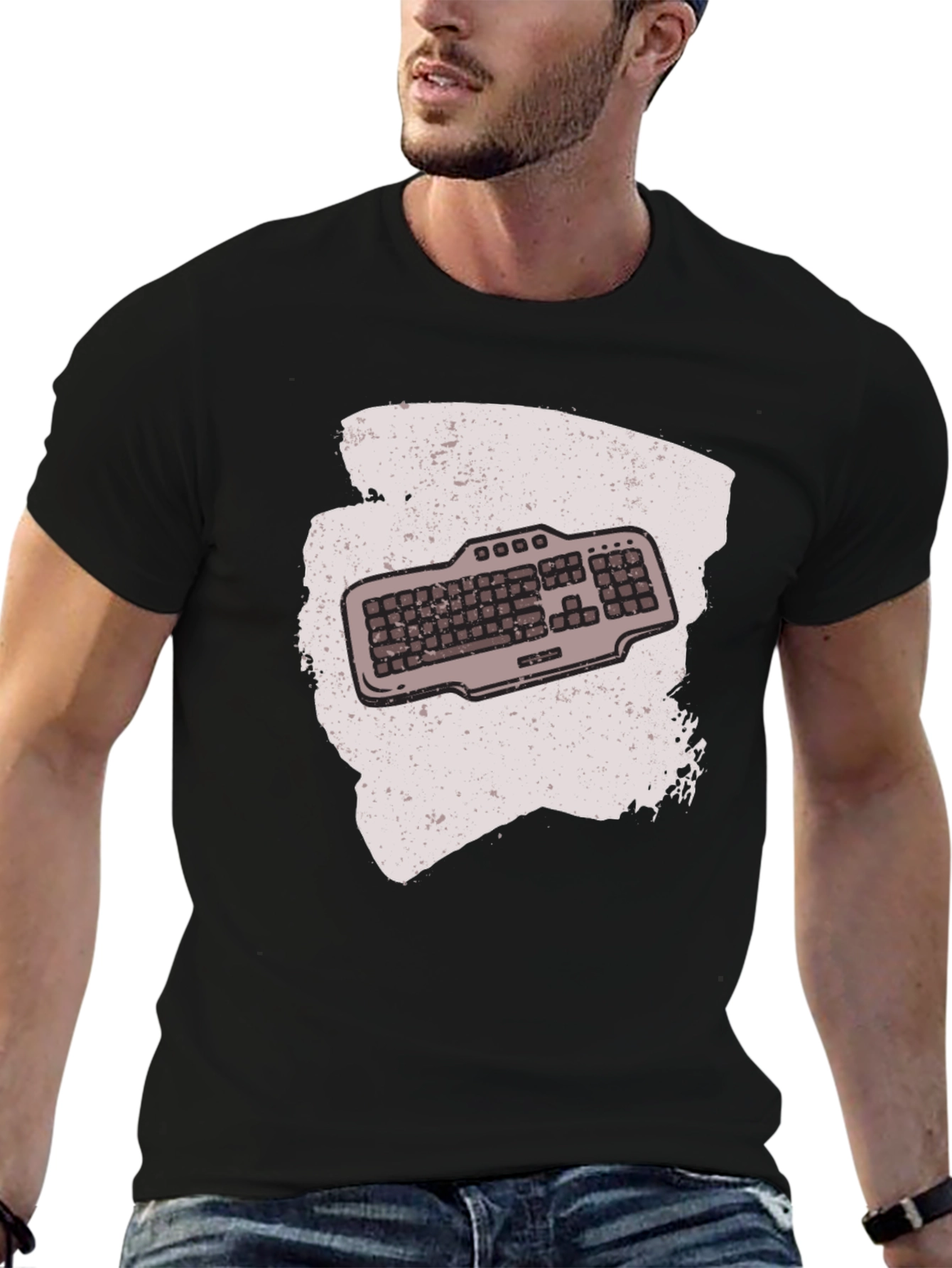 Keyboard Graphic T-Shirt - Gamer Style