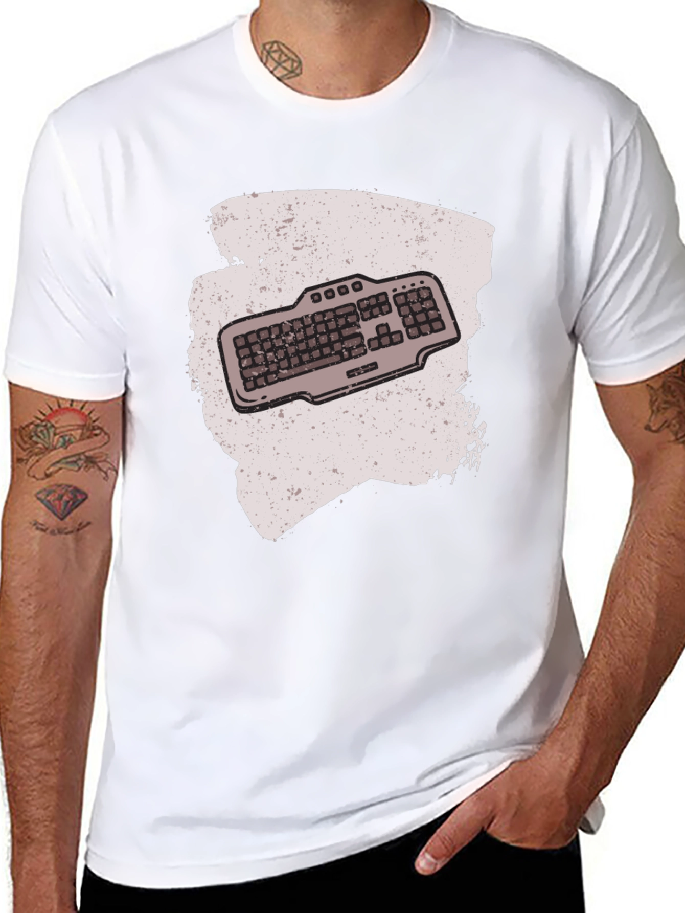 Keyboard Graphic T-Shirt - Gamer Style