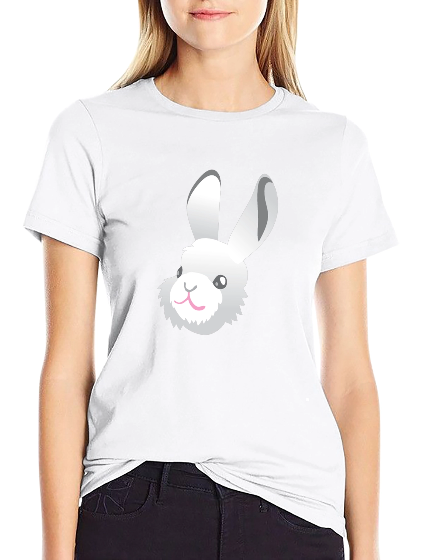 Rabbit Graphic Tee - Black Unisex T-Shirt